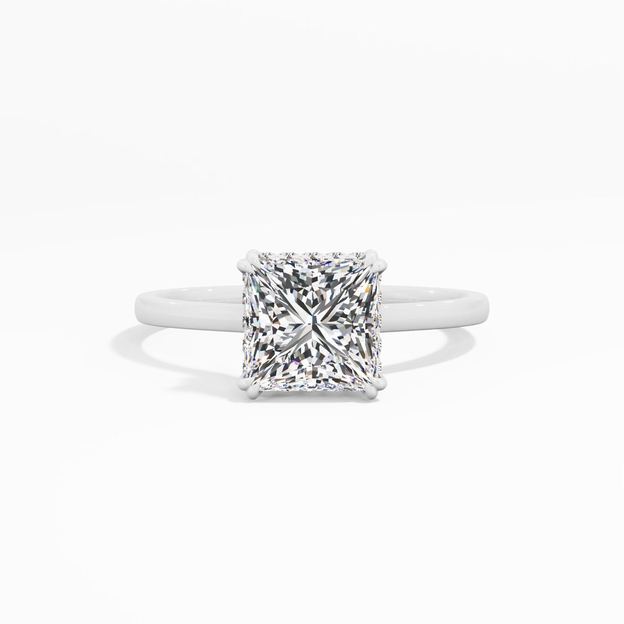 Lilydust Flame Solitaire Engagement Ring