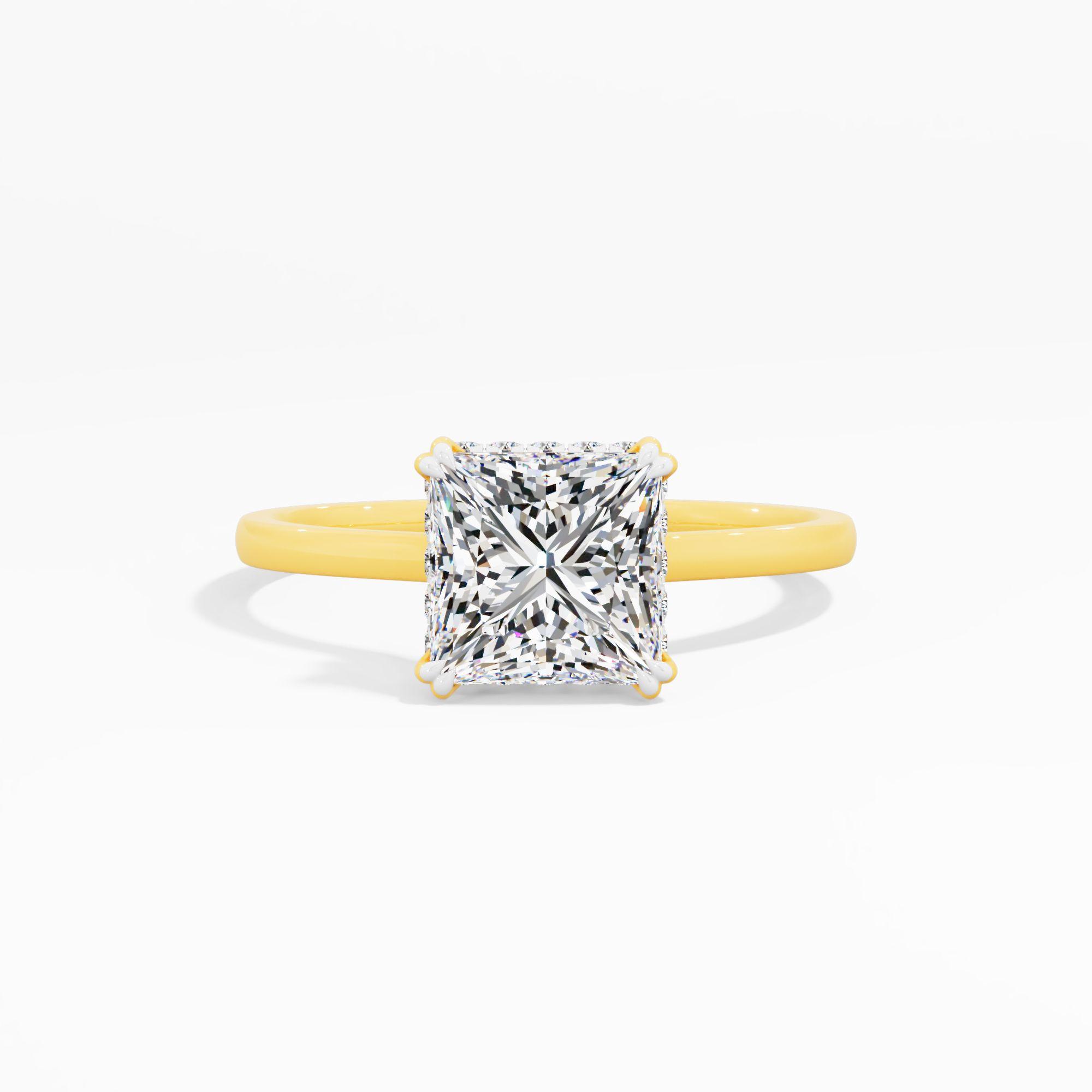 Lilydust Flame Solitaire Engagement Ring