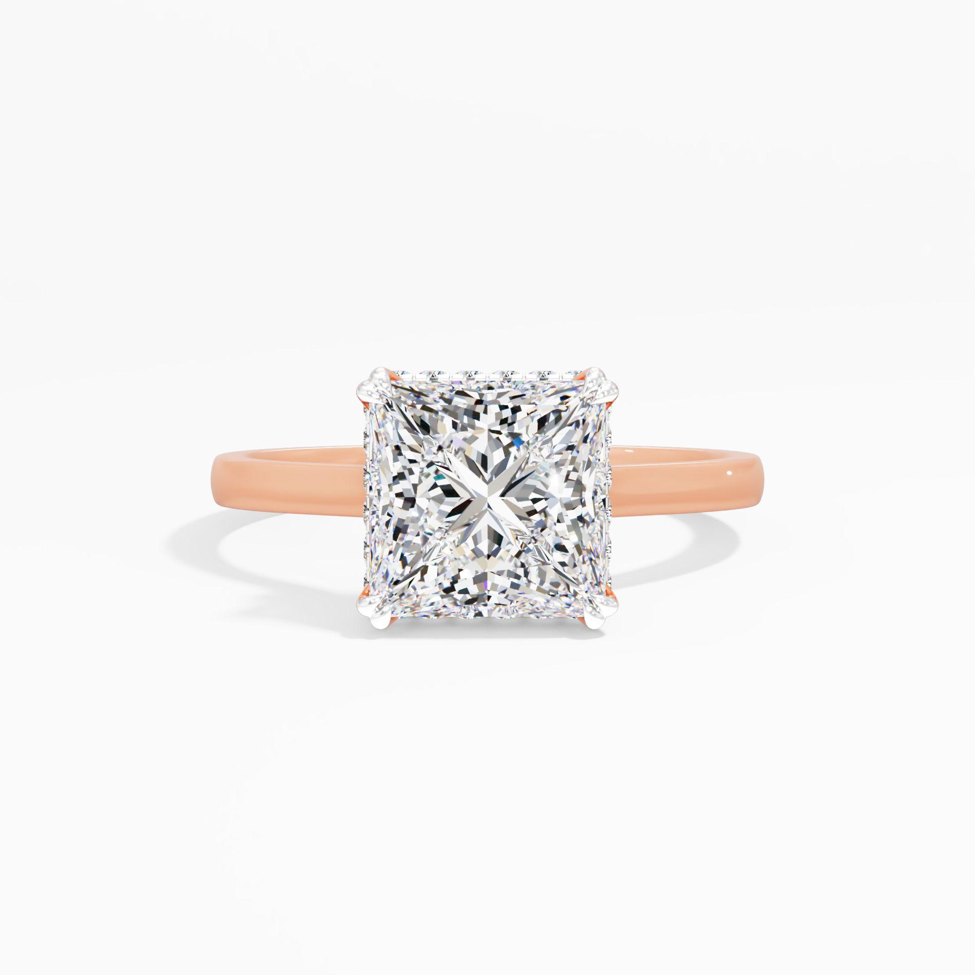 Lilydust Flame Solitaire Engagement Ring