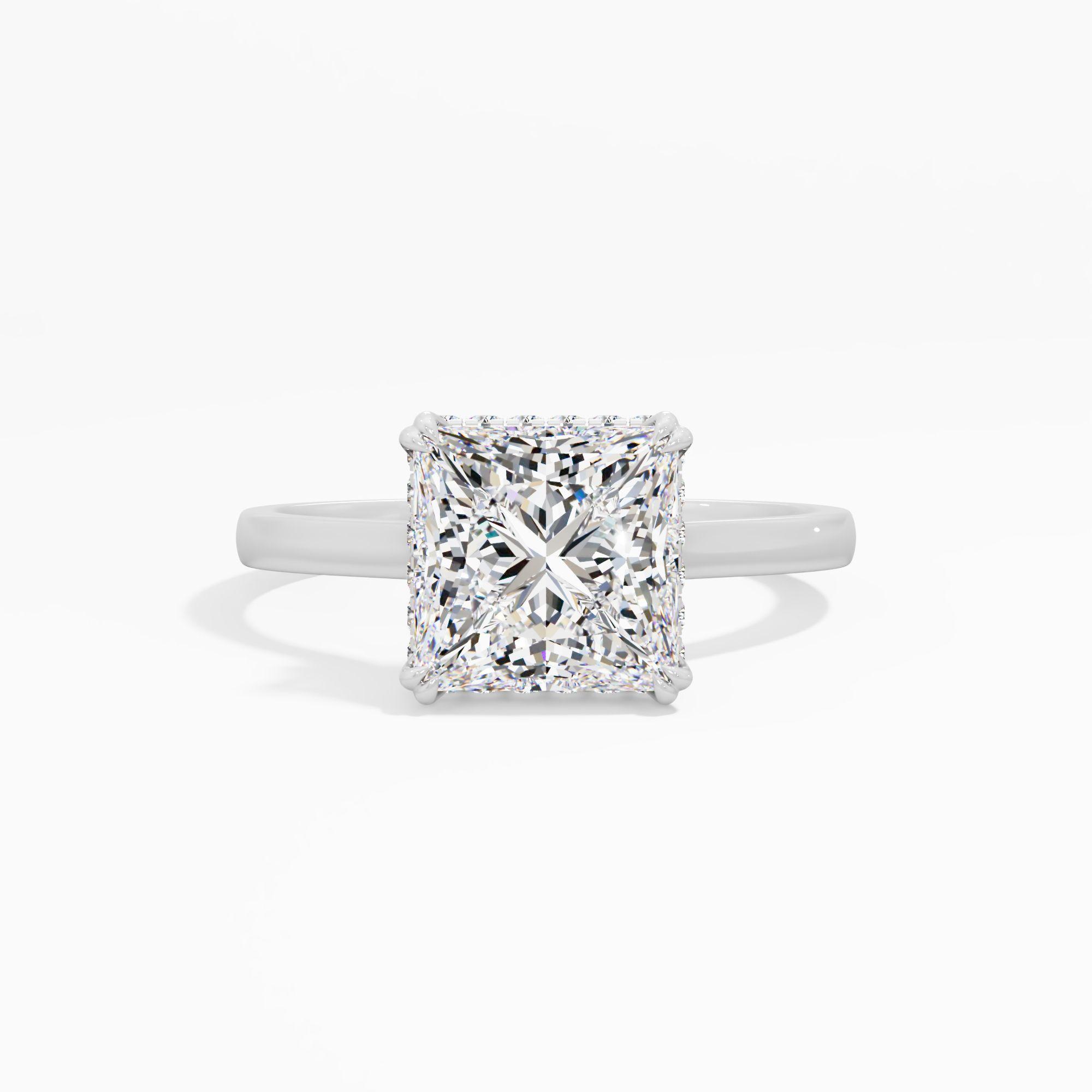 Lilydust Flame Solitaire Engagement Ring