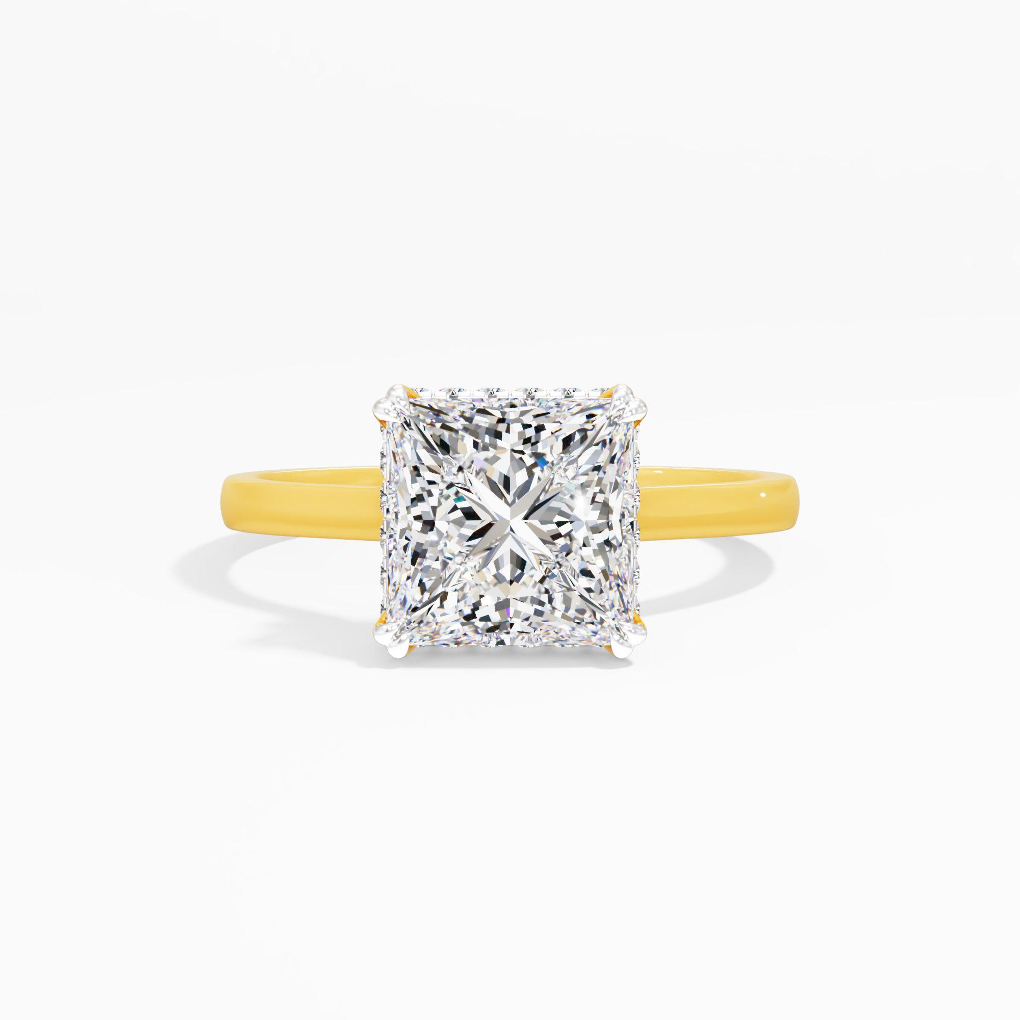 Lilydust Flame Solitaire Engagement Ring