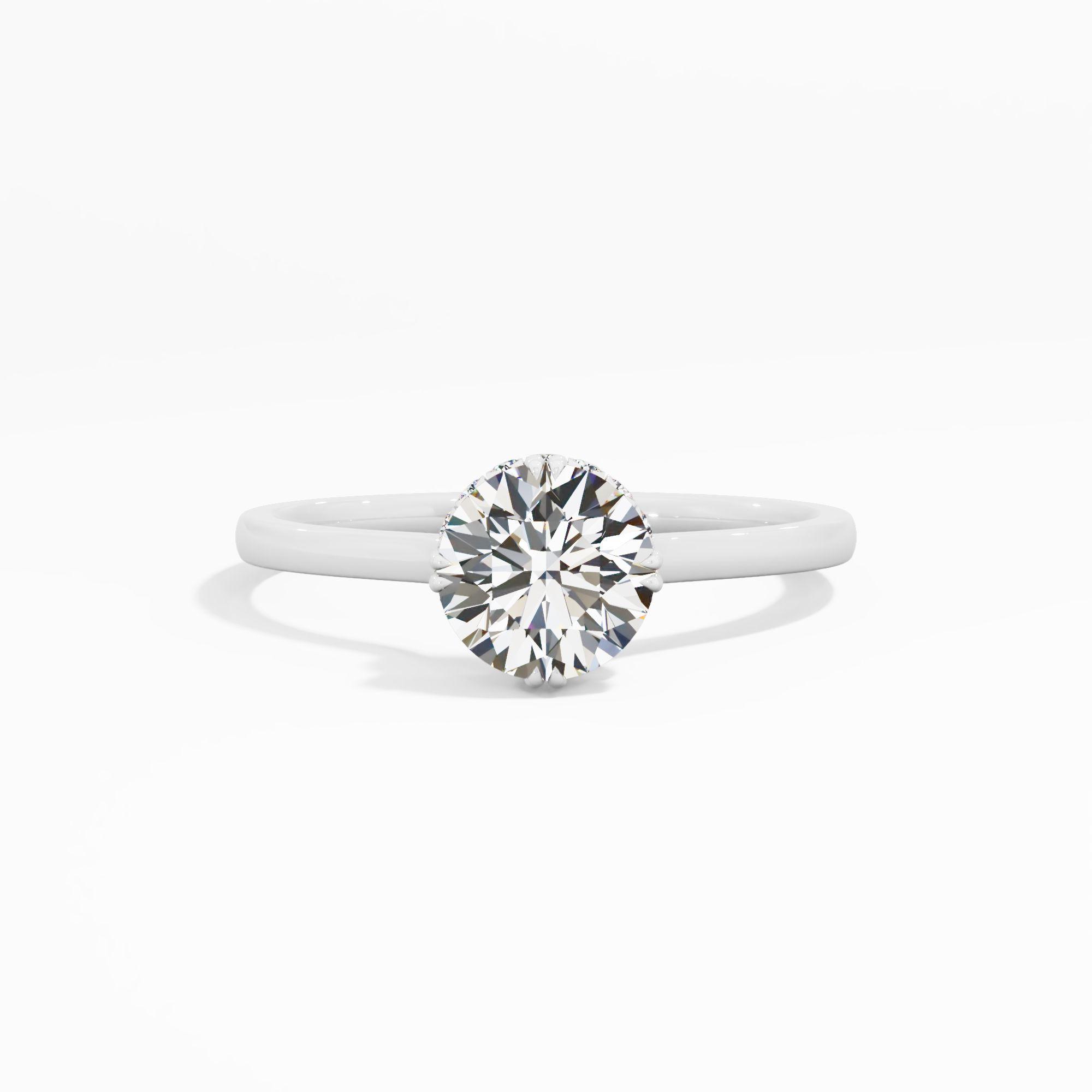 Lilydust Flame Solitaire Engagement Ring