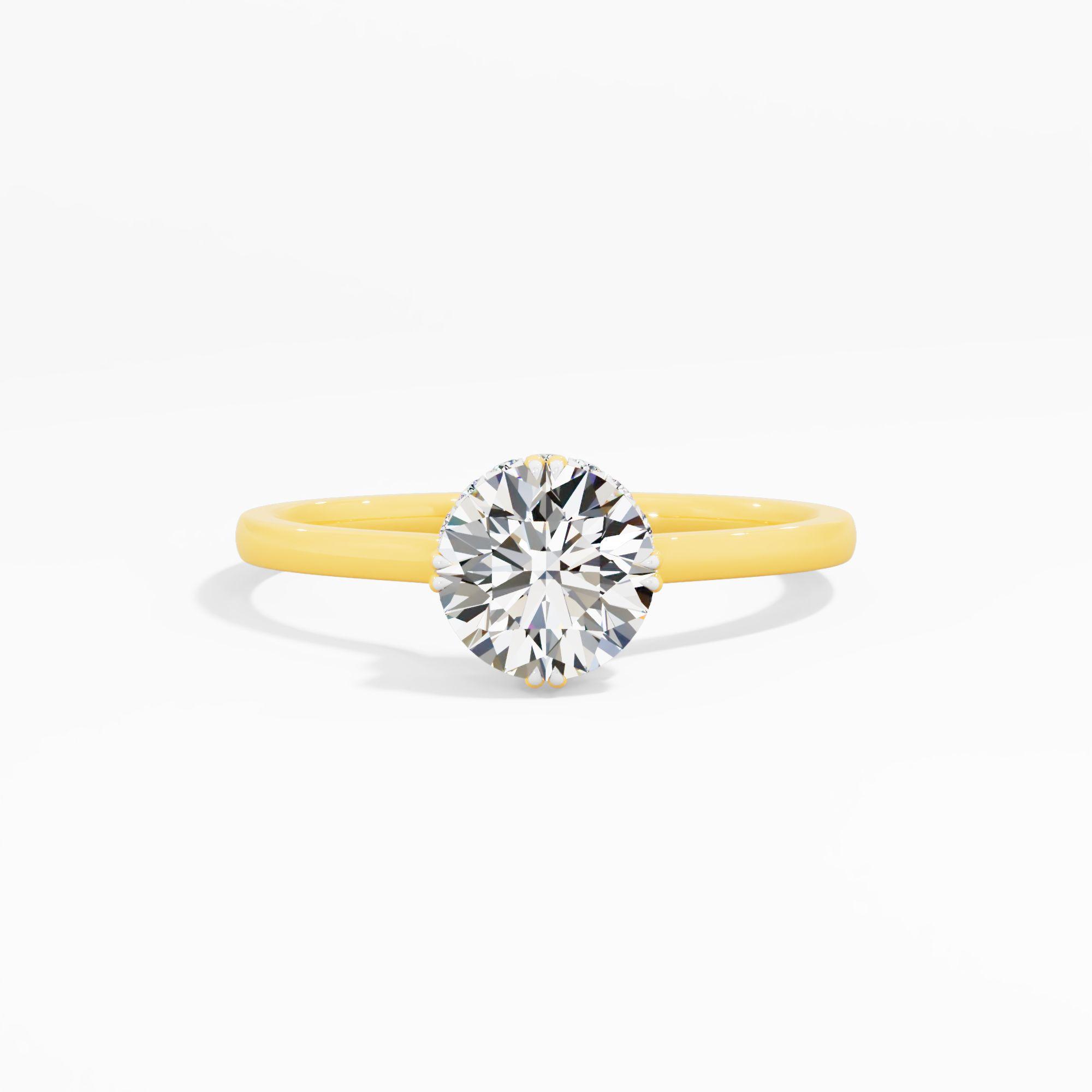 Lilydust Flame Solitaire Engagement Ring