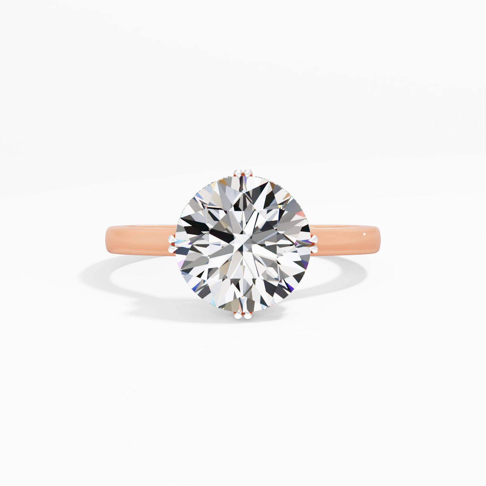 Lilydust Flame Solitaire Engagement Ring