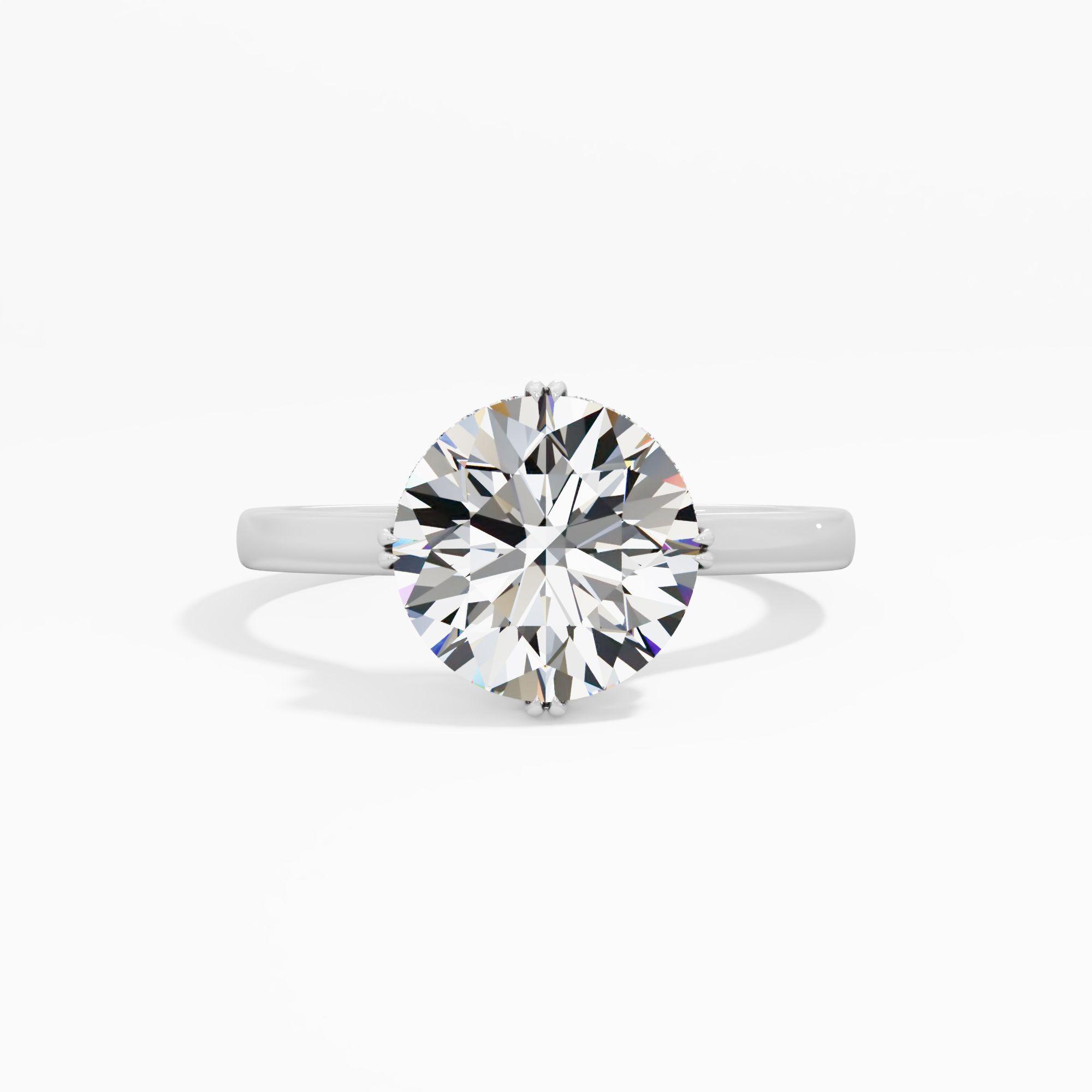 Lilydust Flame Solitaire Engagement Ring