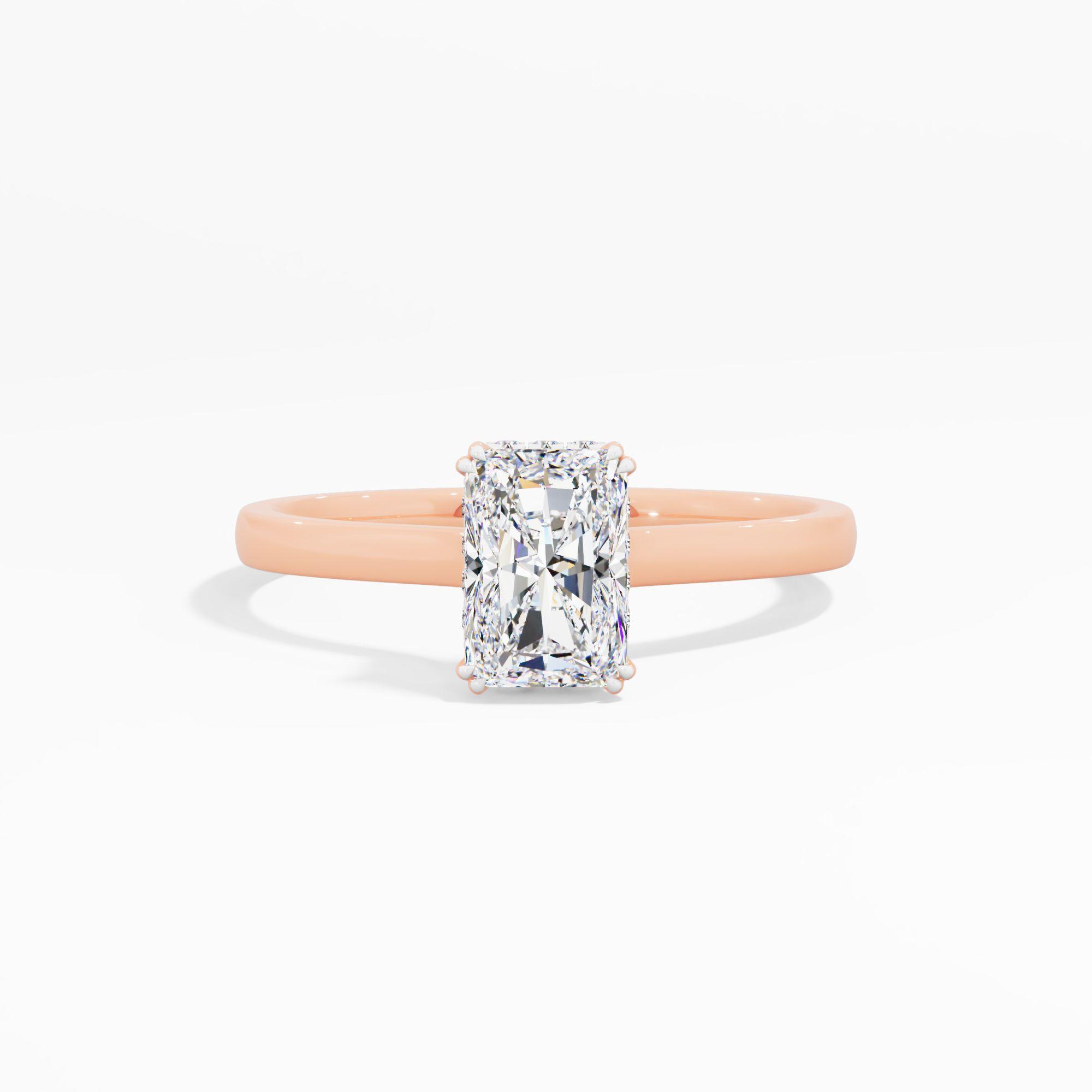 Lilydust Flame Solitaire Engagement Ring