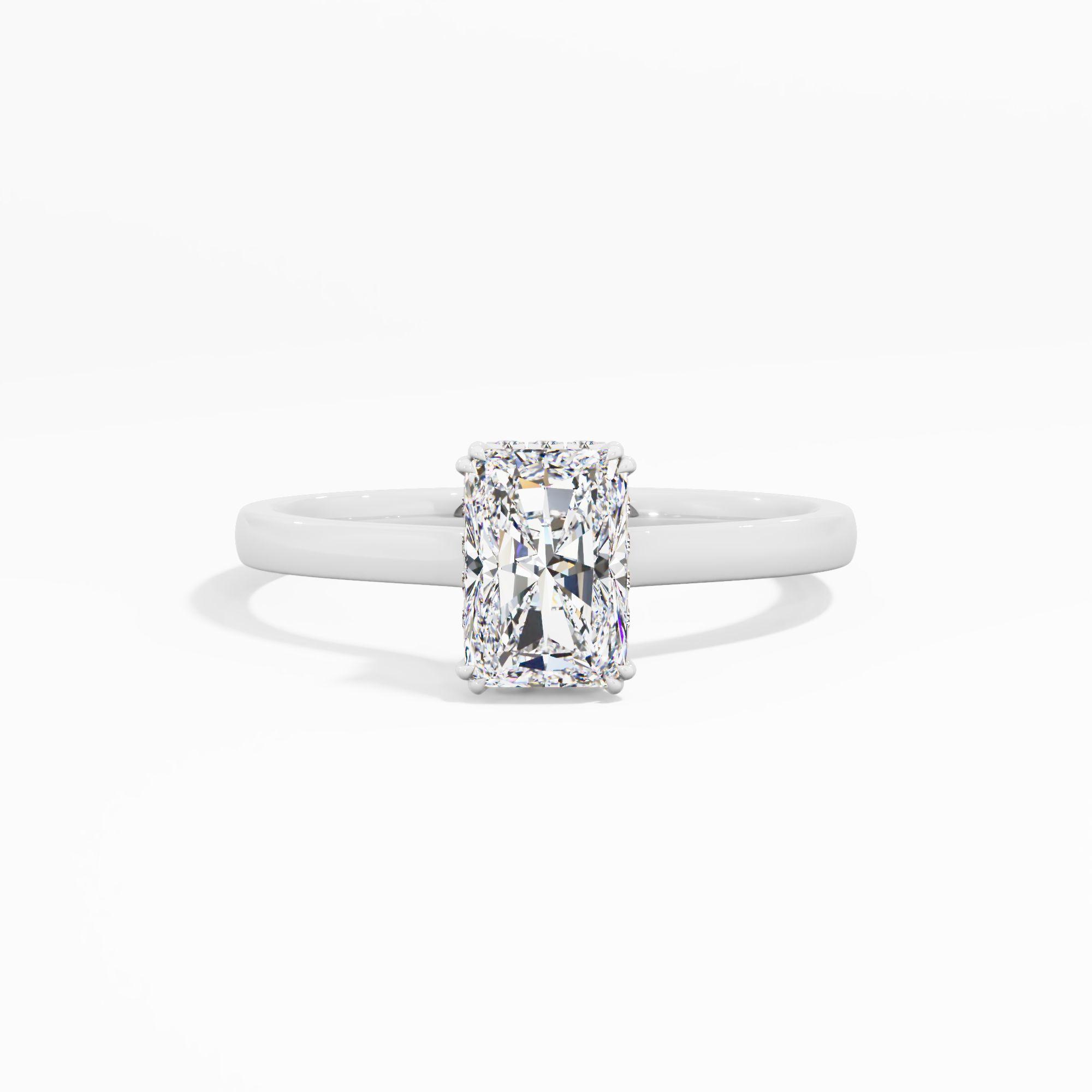 Lilydust Flame Solitaire Engagement Ring