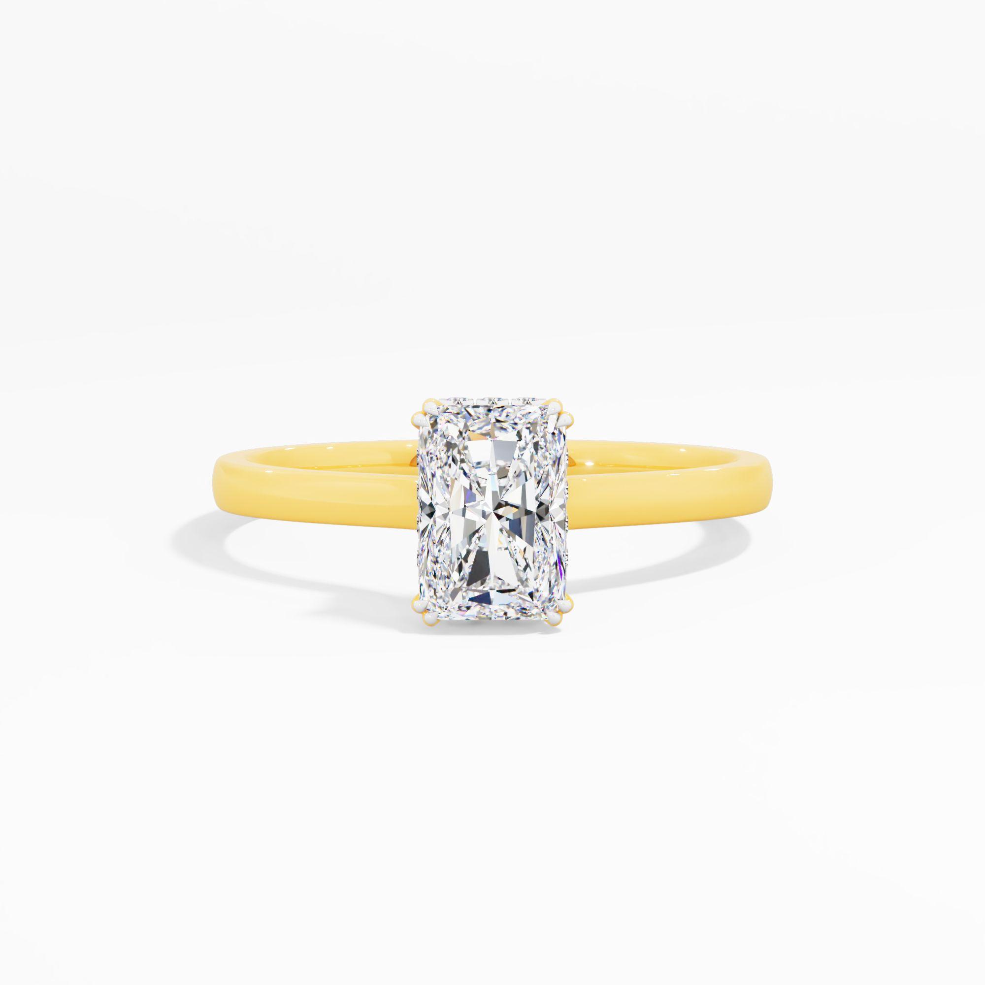Lilydust Flame Solitaire Engagement Ring
