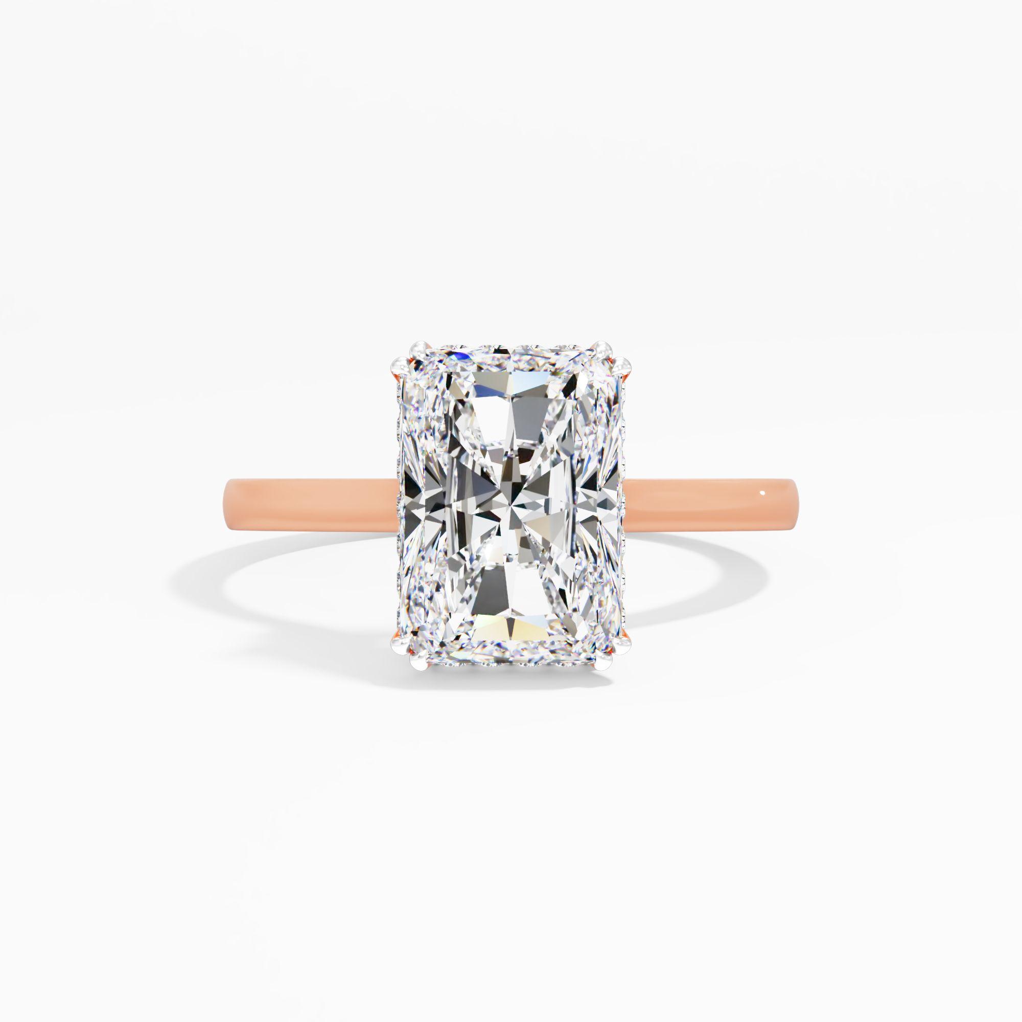 Lilydust Flame Solitaire Engagement Ring