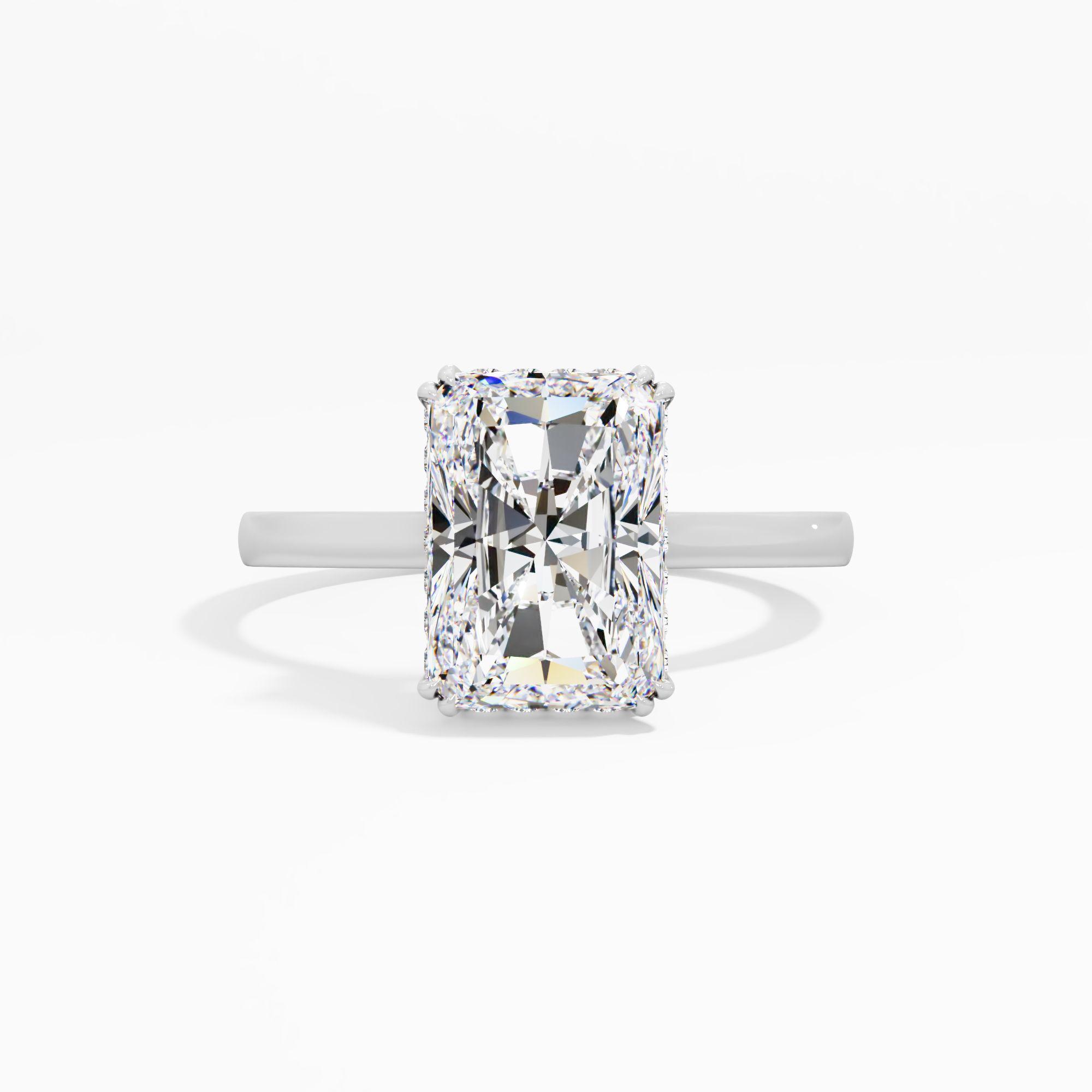 Lilydust Flame Solitaire Engagement Ring