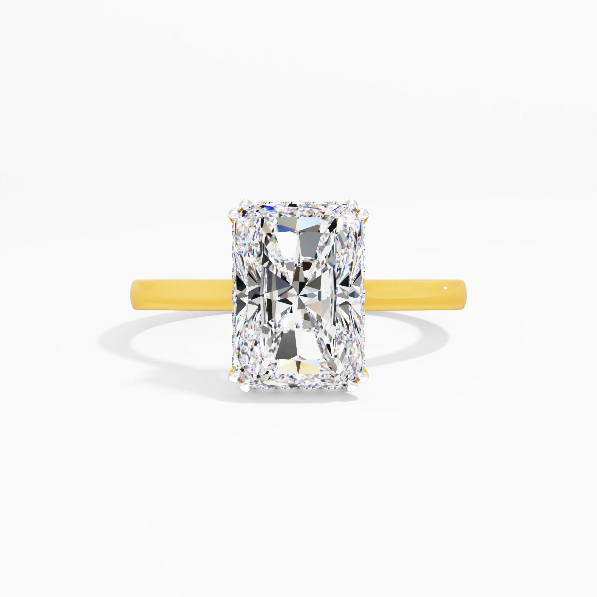 Lilydust Flame Solitaire Engagement Ring