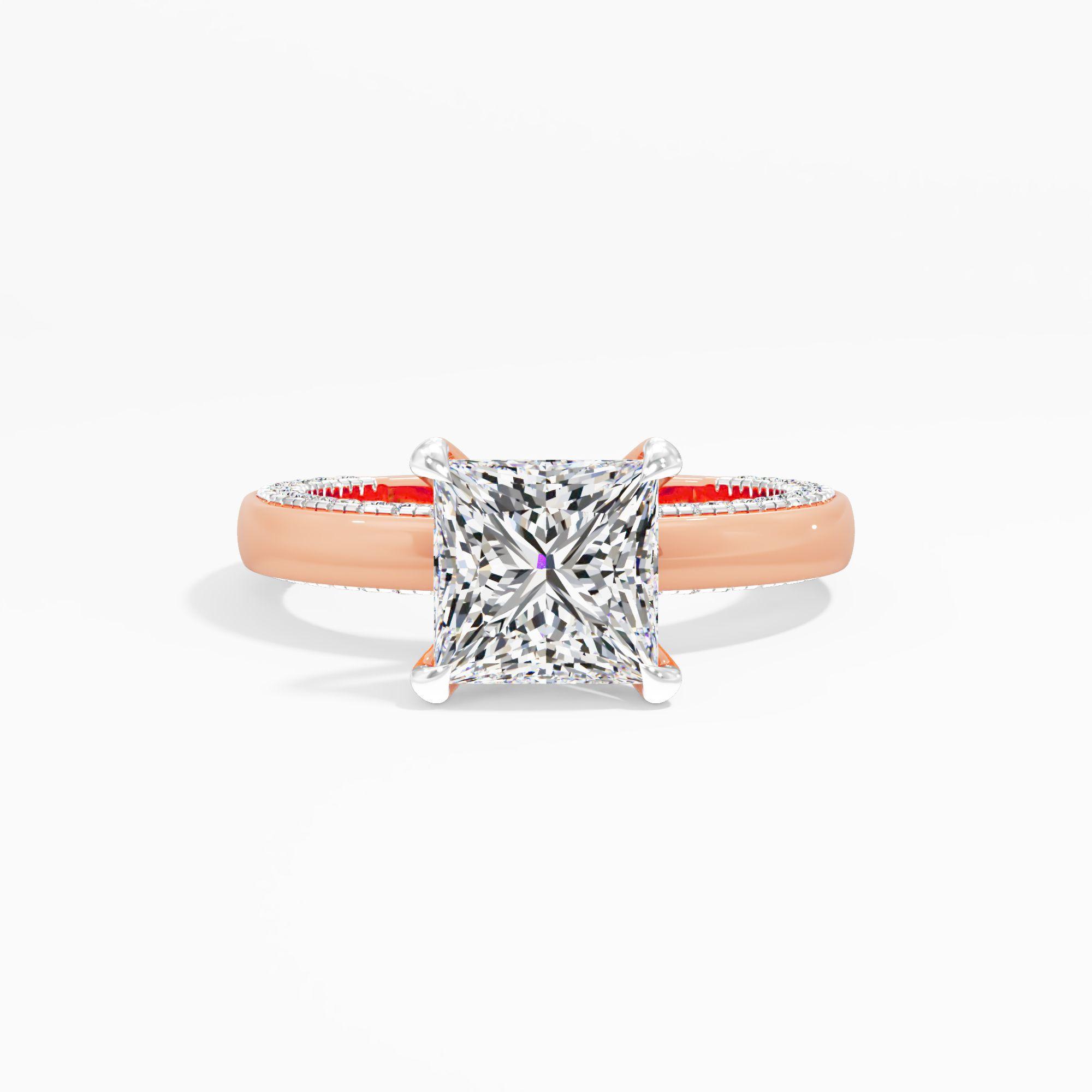 Soft Prism Solitaire Engagement Ring