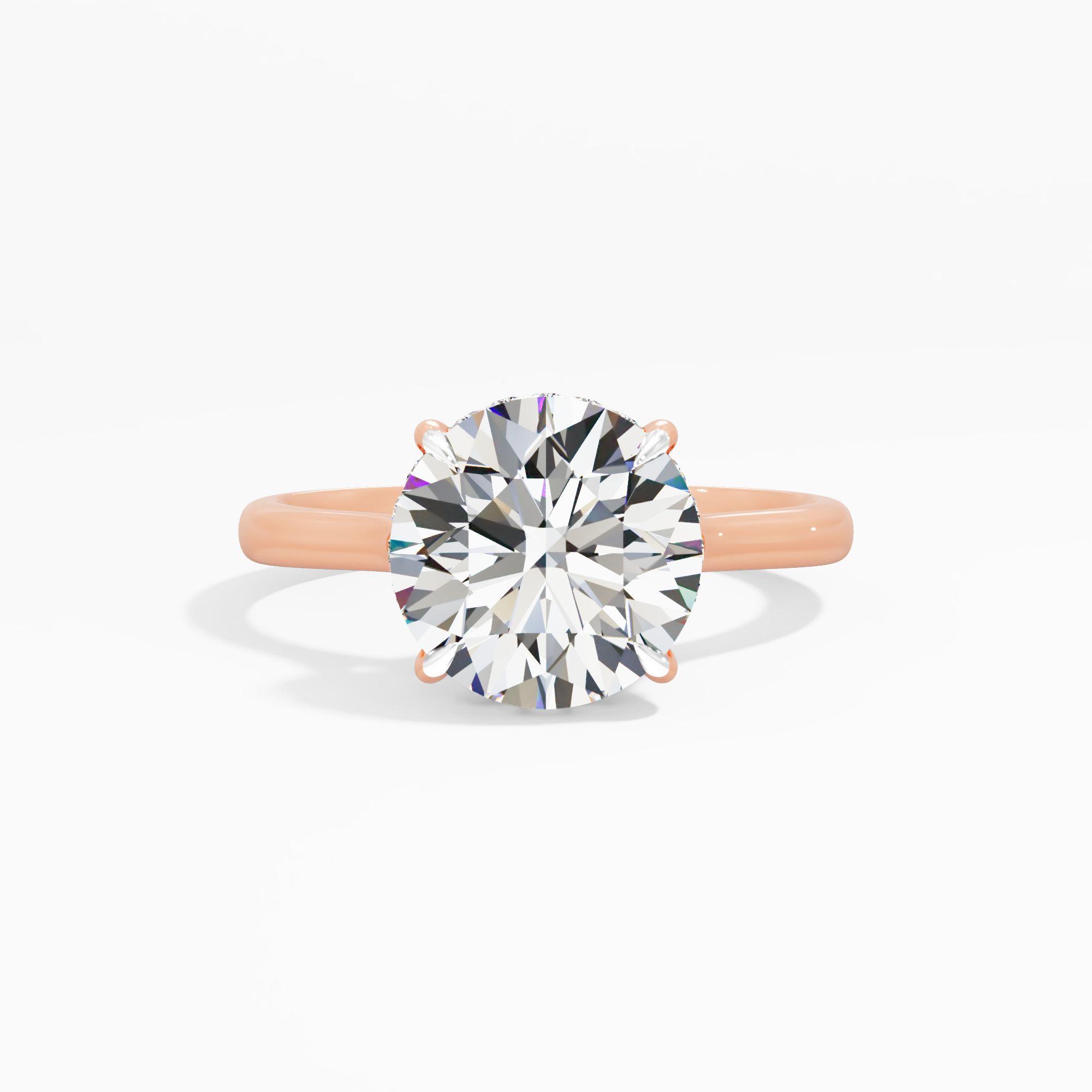 Dewpetal Shine Solitaire Engagement Ring
