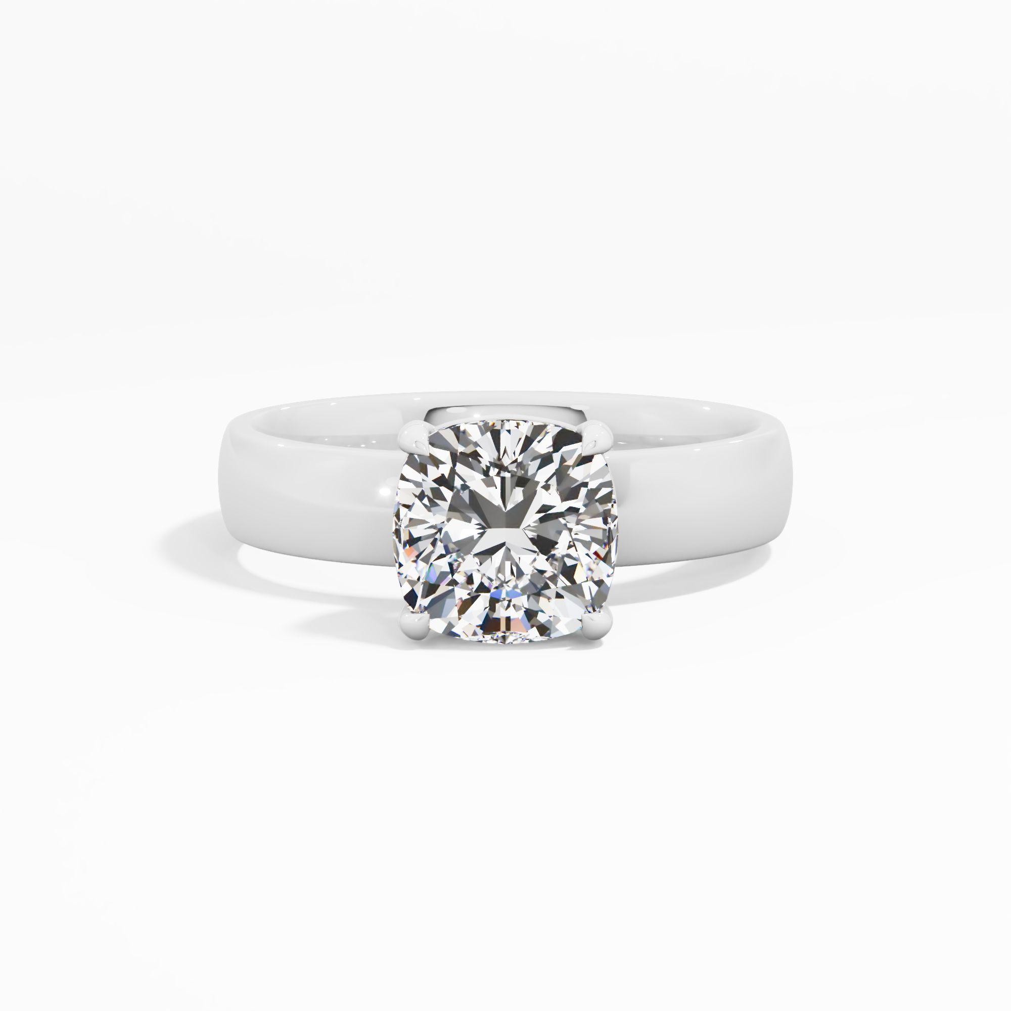 Silken Frost Solitaire Engagement Ring