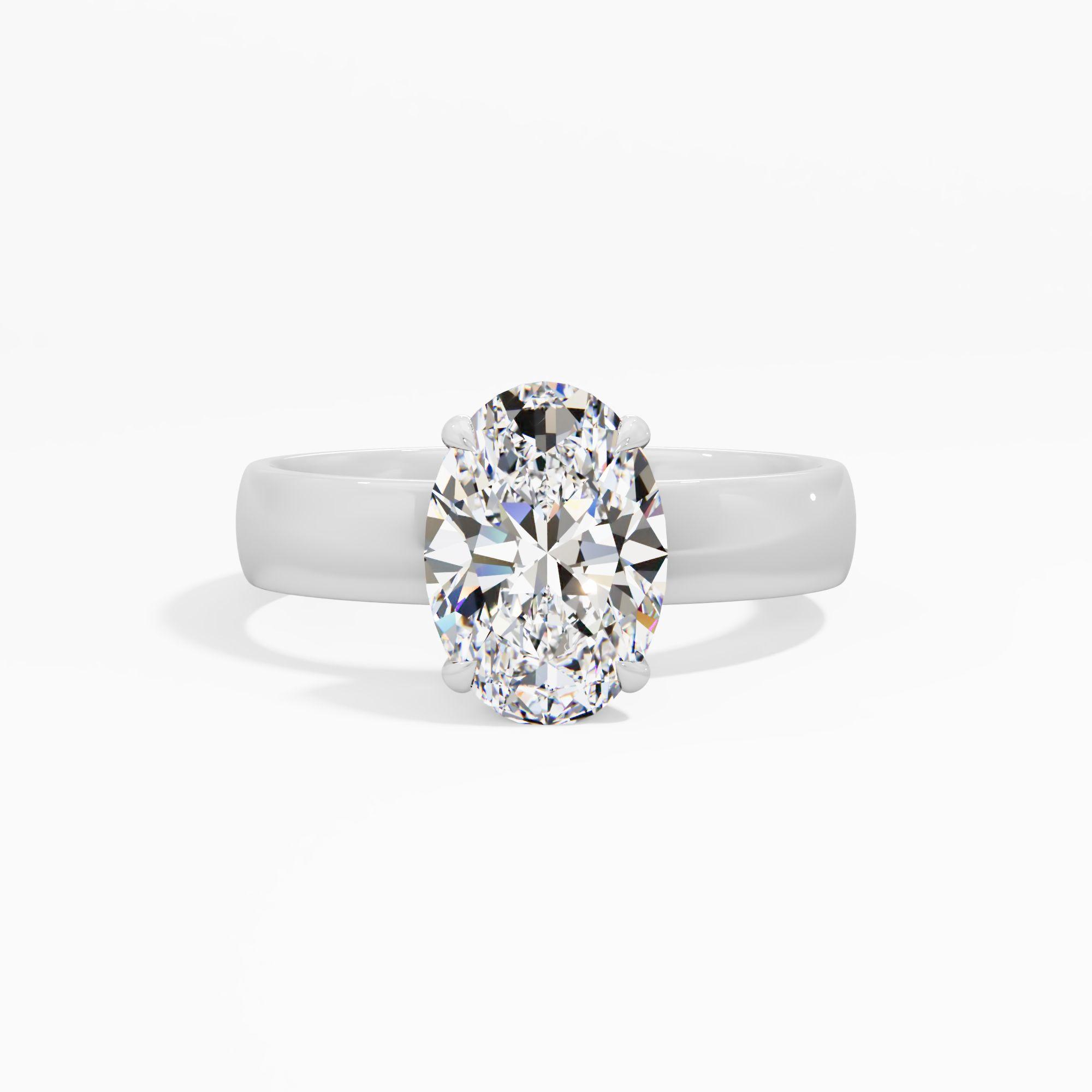 Silken Frost Solitaire Engagement Ring