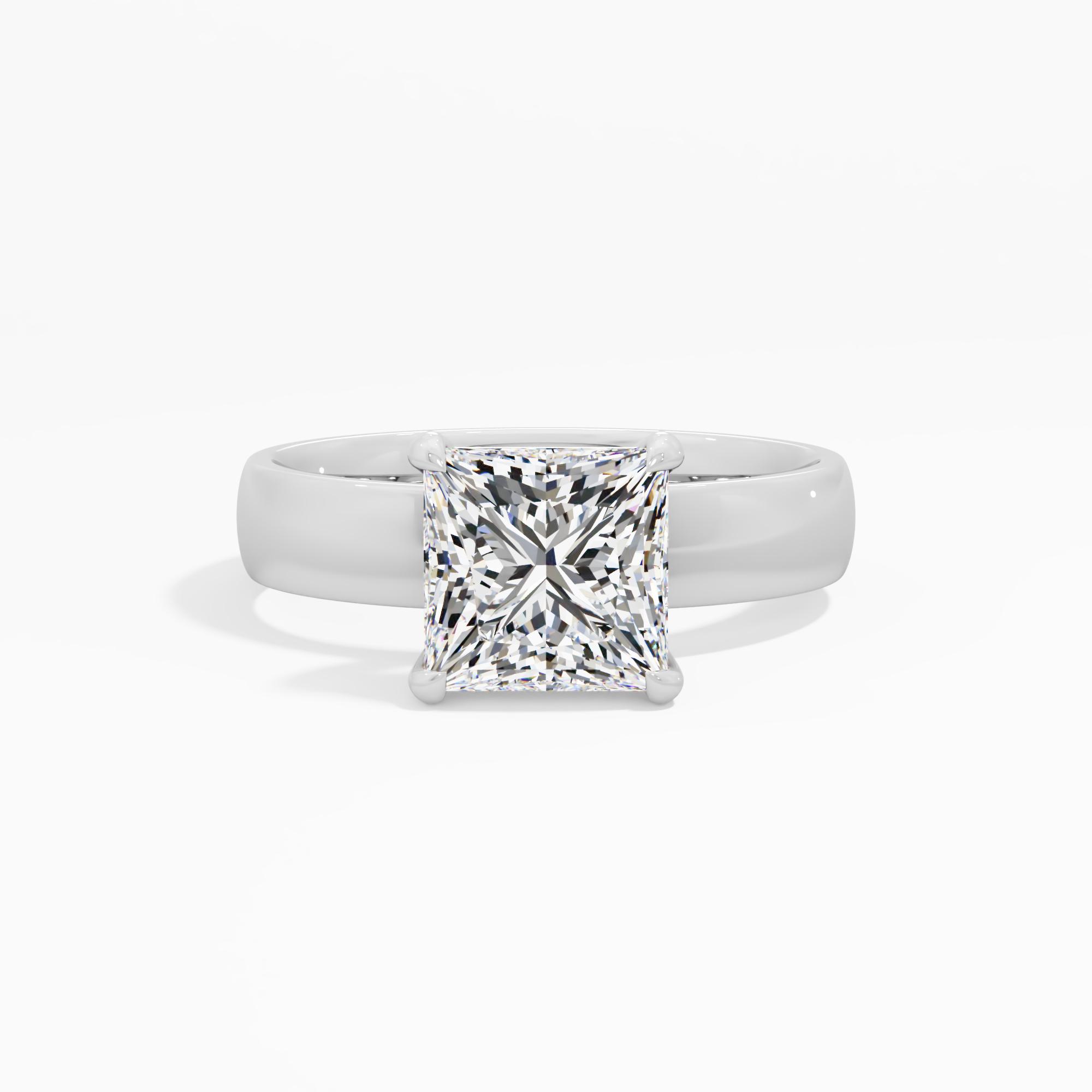 Silken Frost Solitaire Engagement Ring