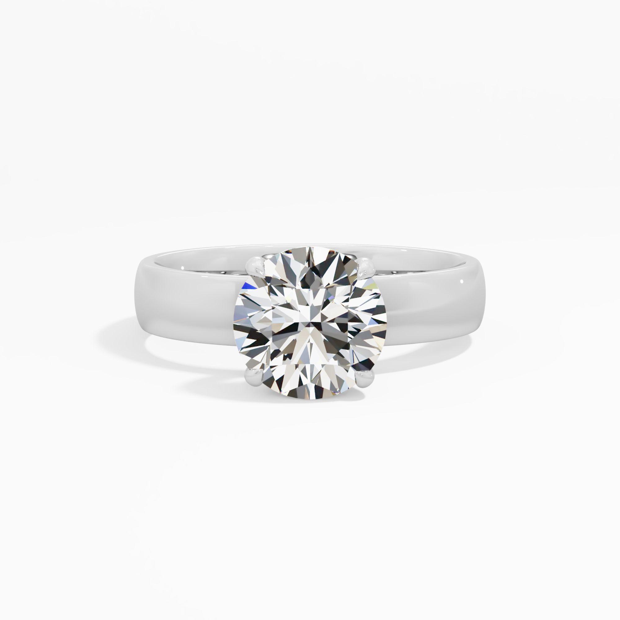 Silken Frost Solitaire Engagement Ring
