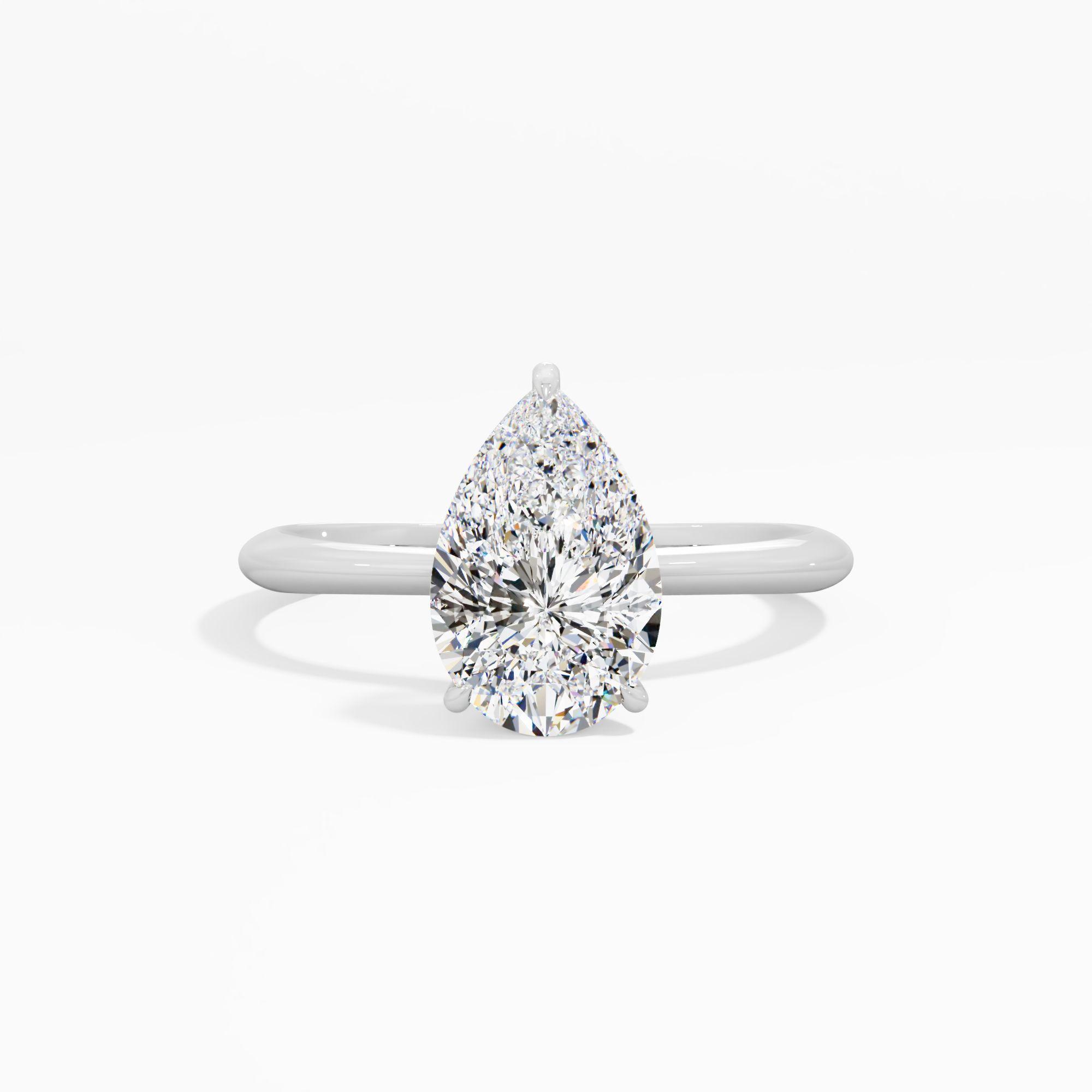 Tulip Sway Solitaire Engagement Ring