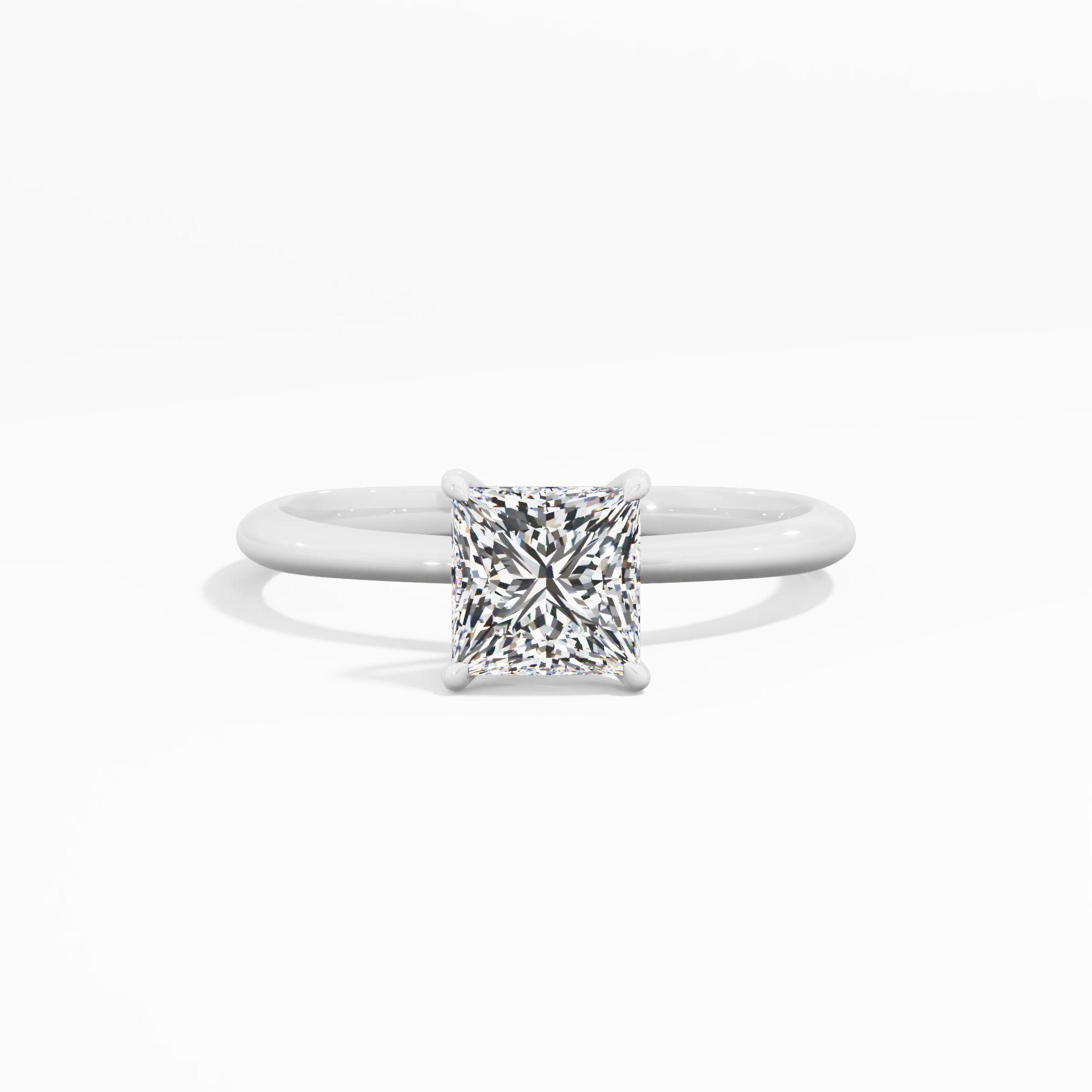 Tulip Sway Solitaire Engagement Ring