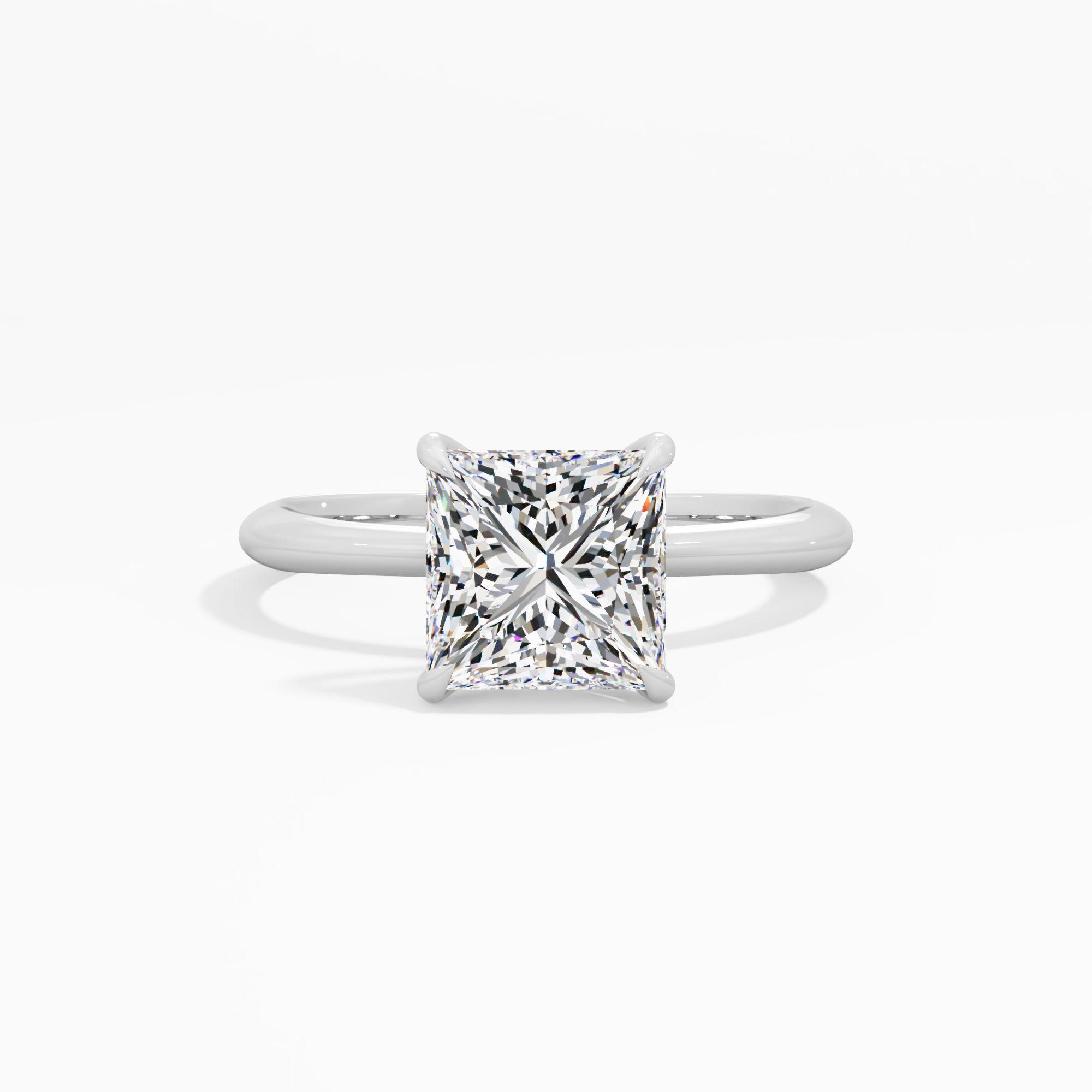 Tulip Sway Solitaire Engagement Ring