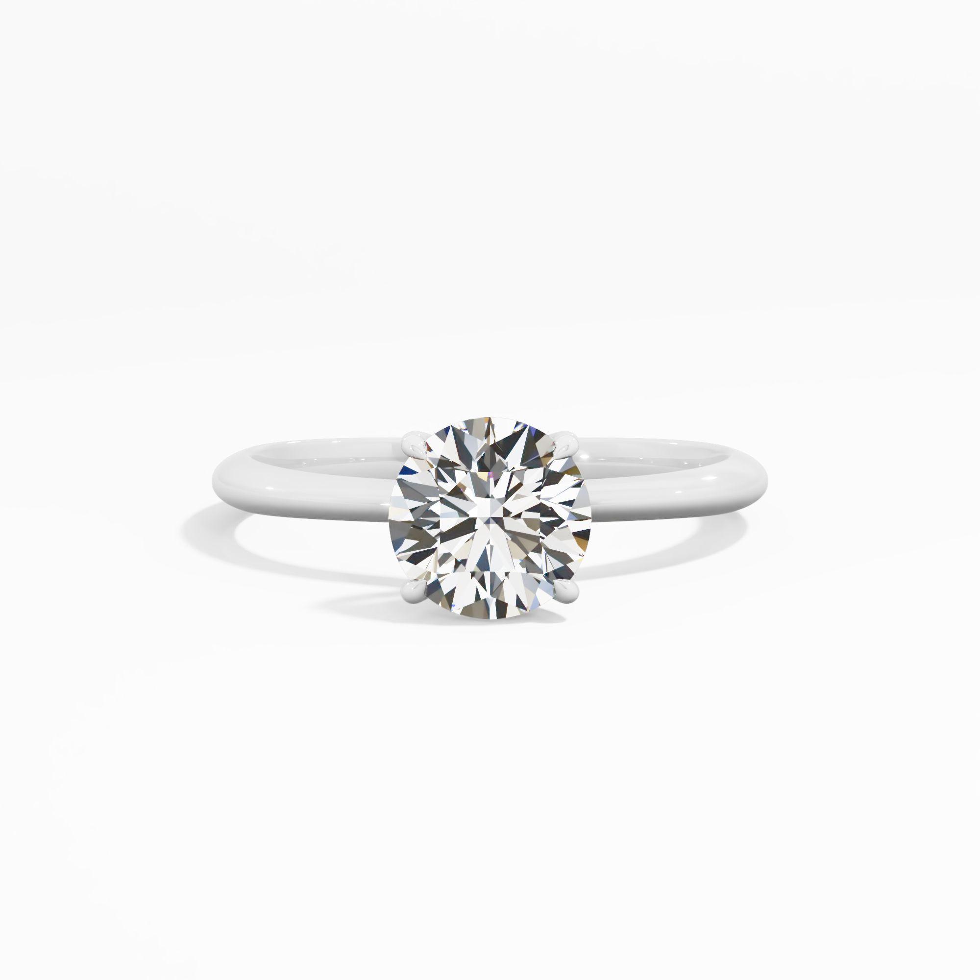 Tulip Sway Solitaire Engagement Ring