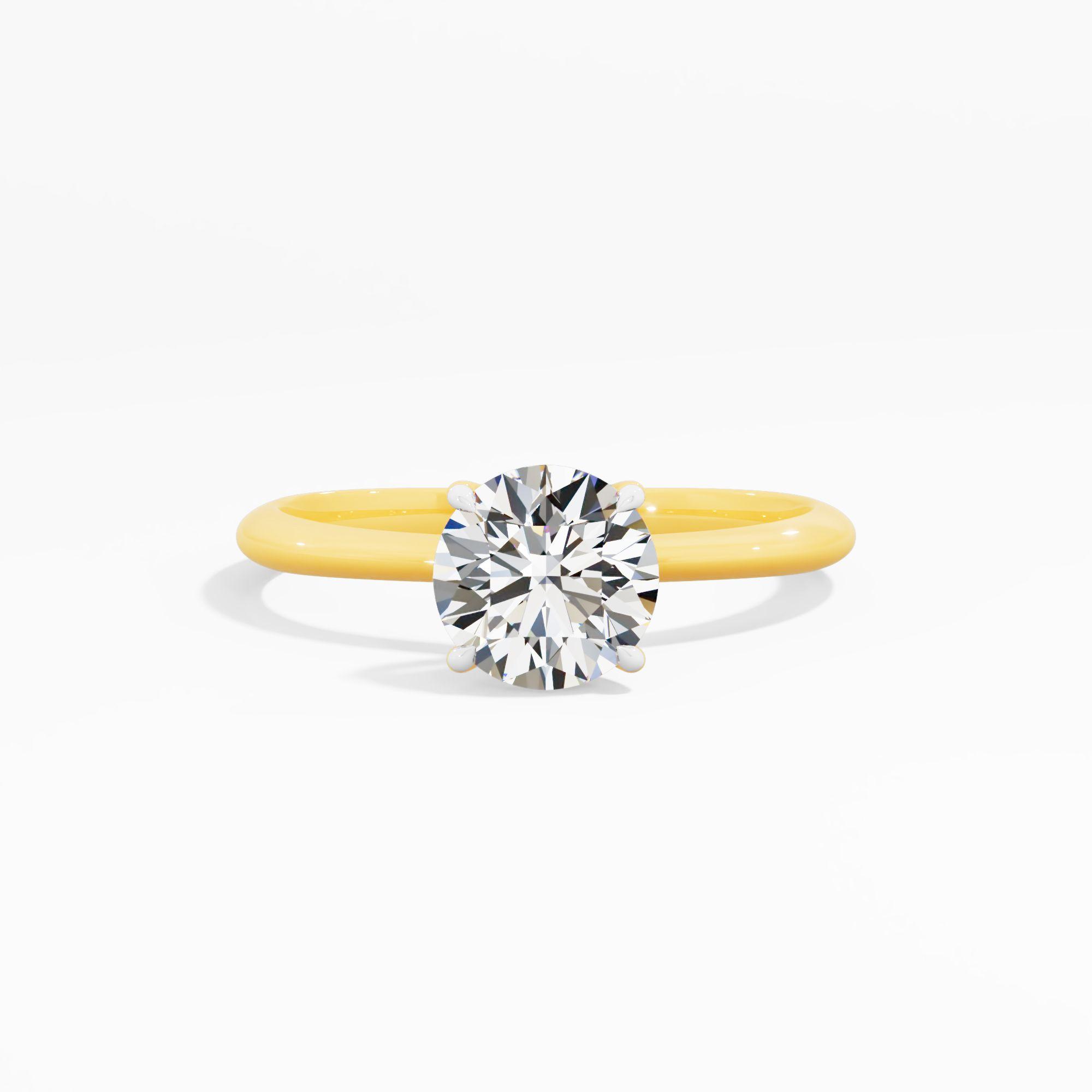 Tulip Sway Solitaire Engagement Ring