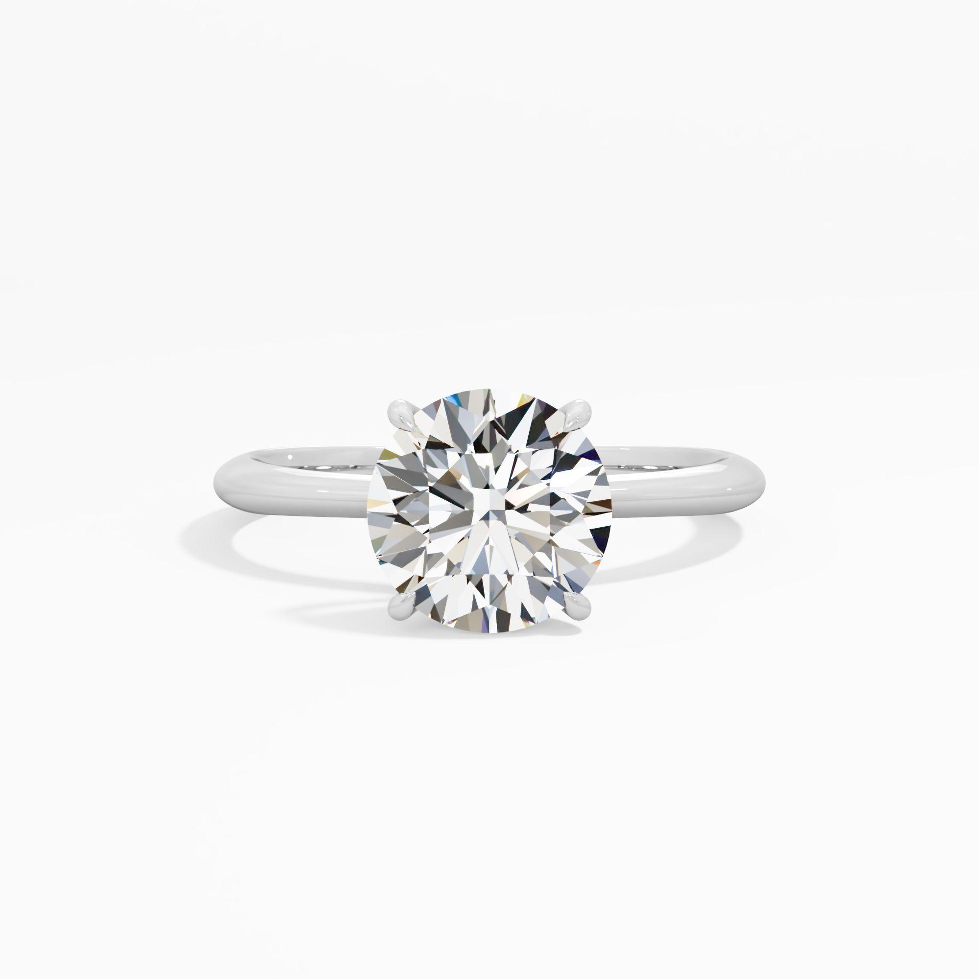 Tulip Sway Solitaire Engagement Ring