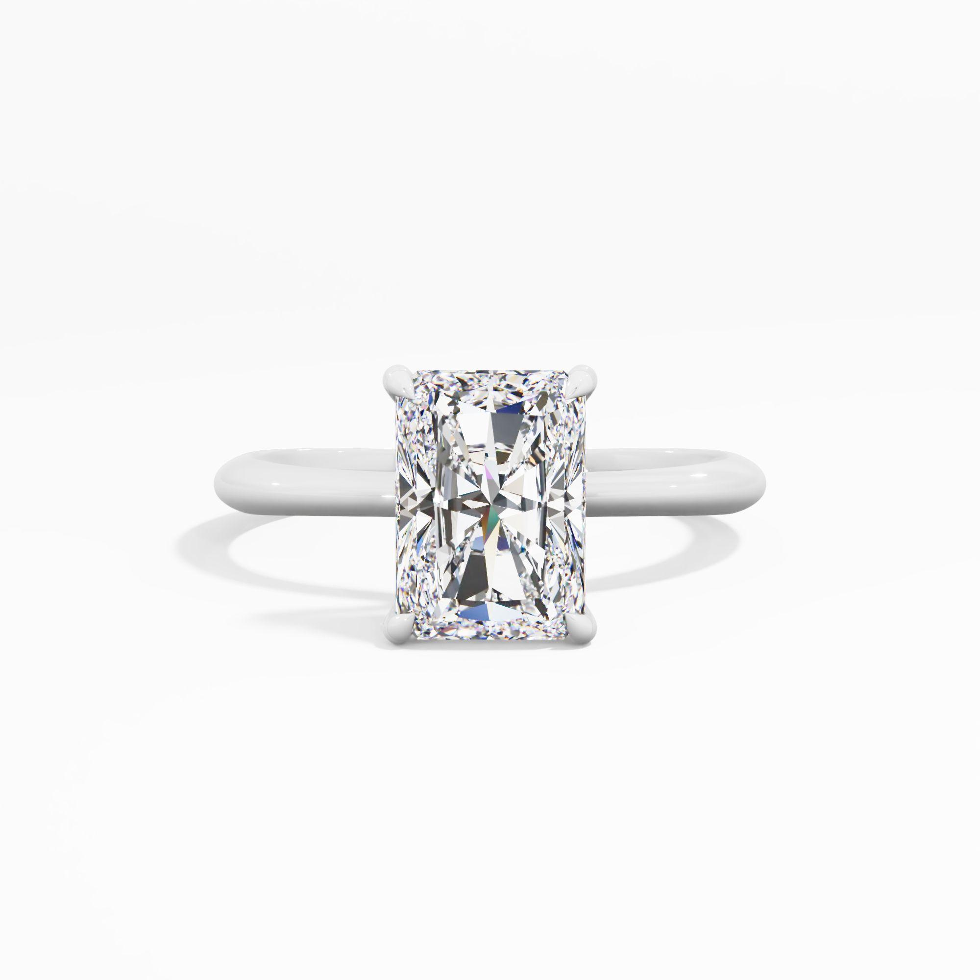 Tulip Sway Solitaire Engagement Ring