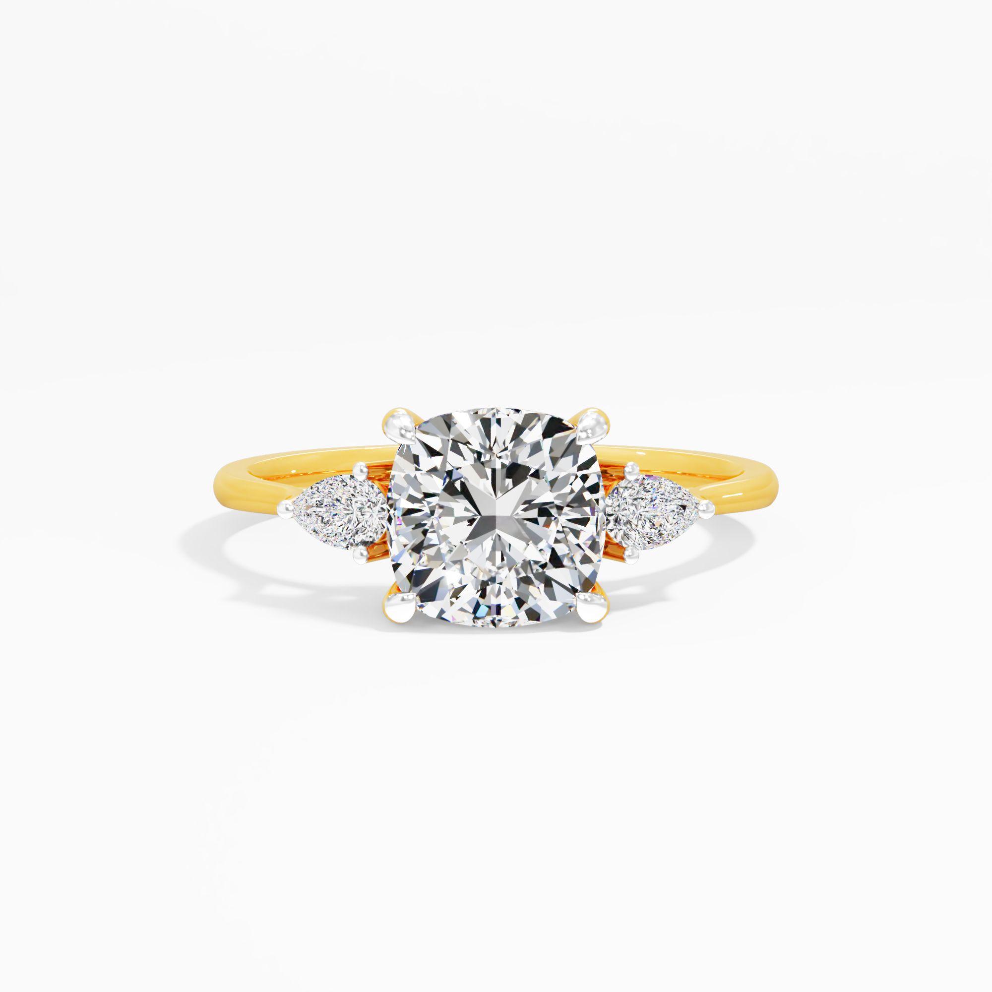 Duskveil Hue 3 Stone Engagement Ring