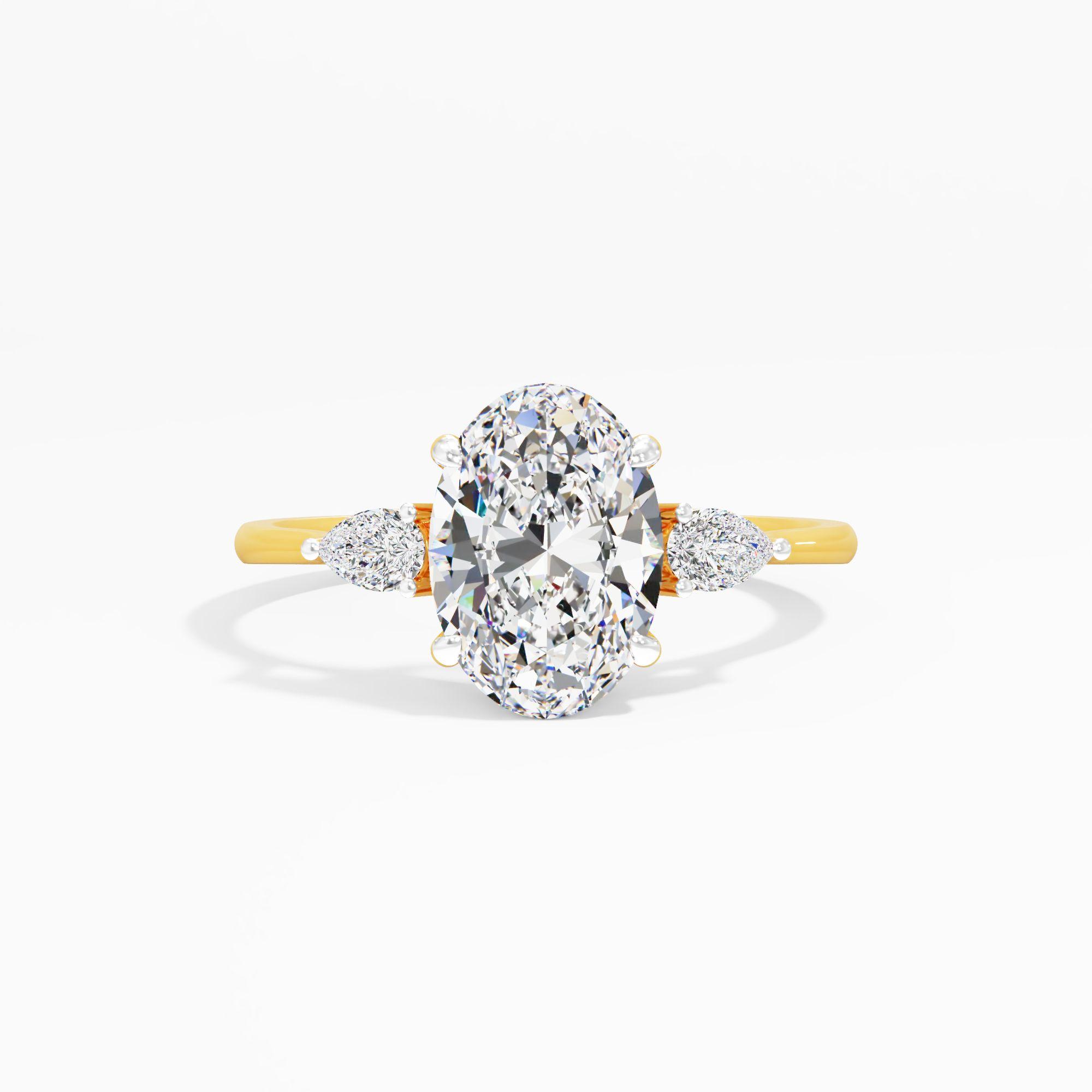 Duskveil Hue 3 Stone Engagement Ring