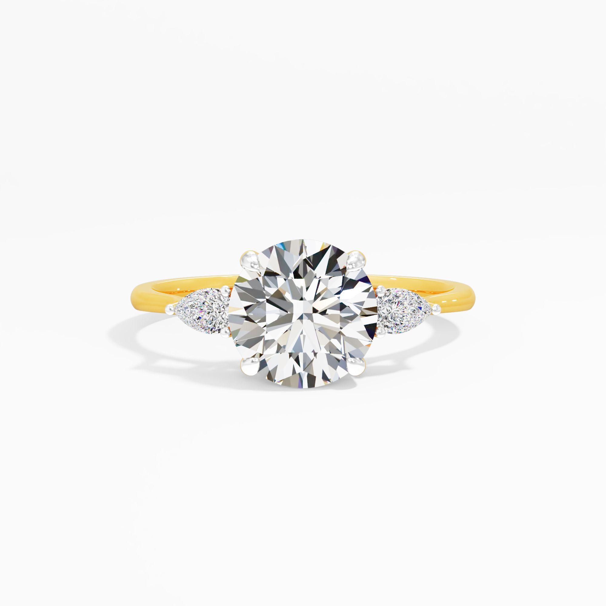 Duskveil Hue 3 Stone Engagement Ring
