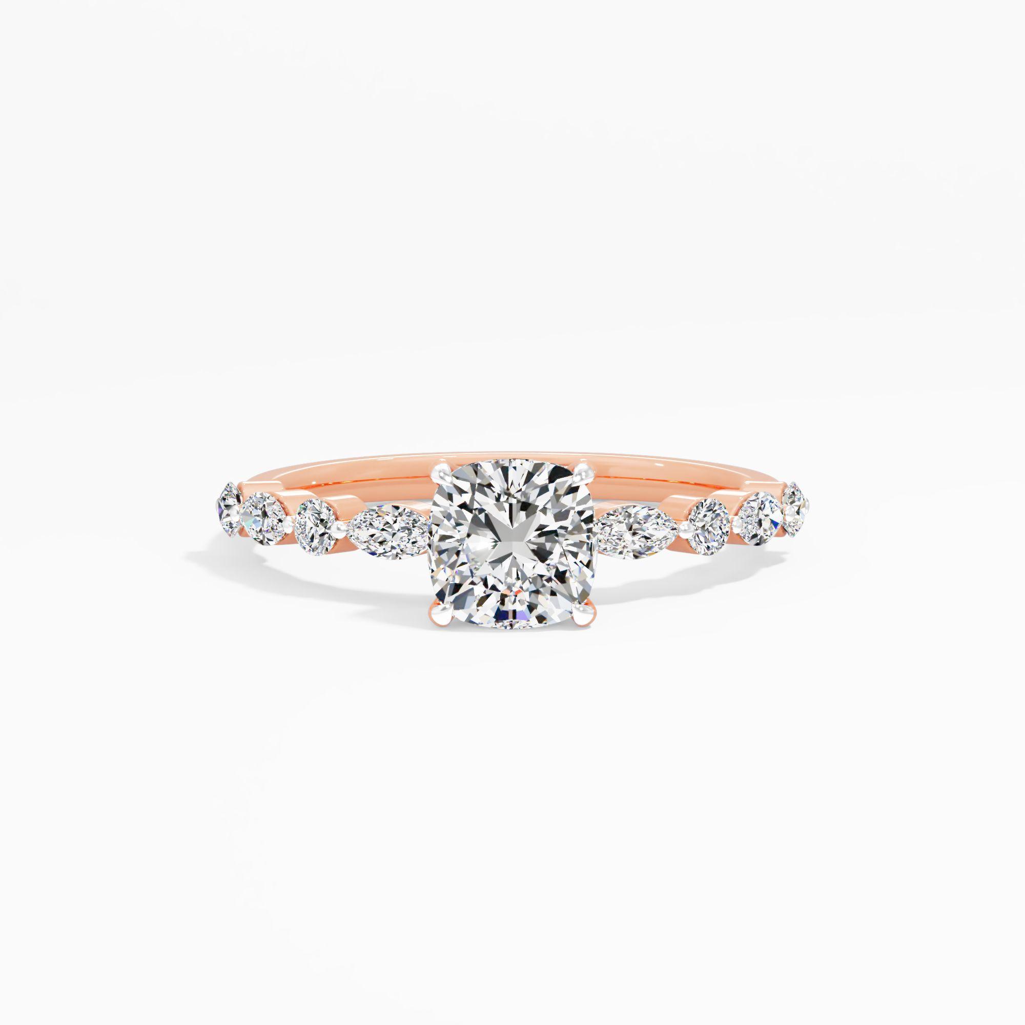 Snowpetal Glint Solitaire Engagement Ring