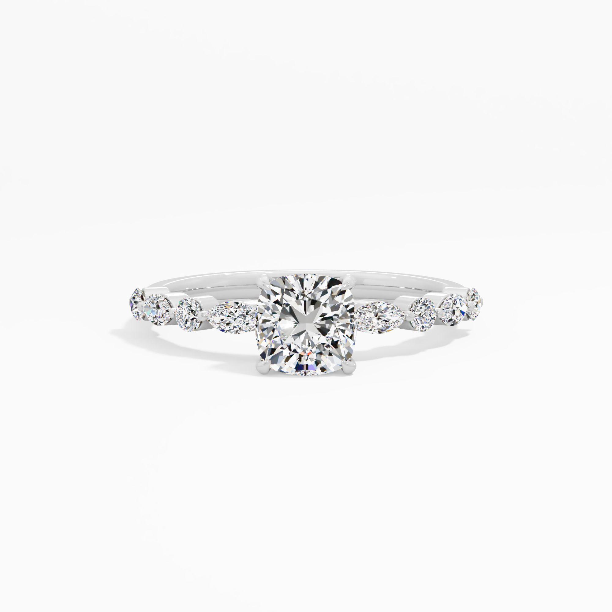 Snowpetal Glint Solitaire Engagement Ring