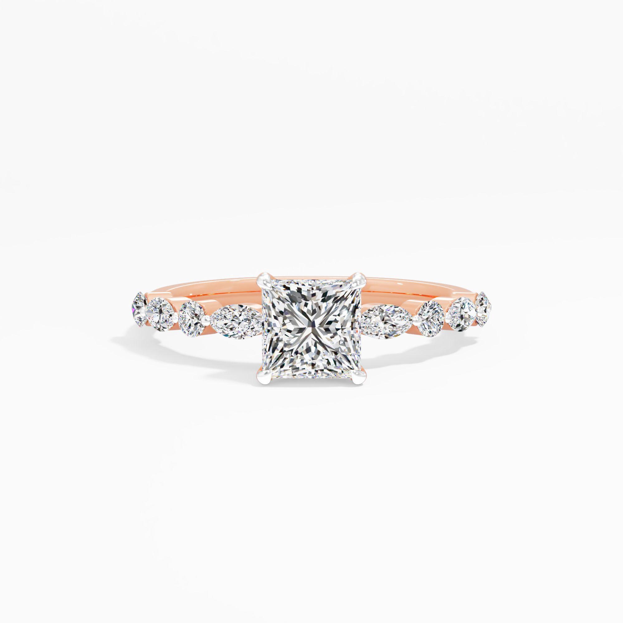 Snowpetal Glint Solitaire Engagement Ring
