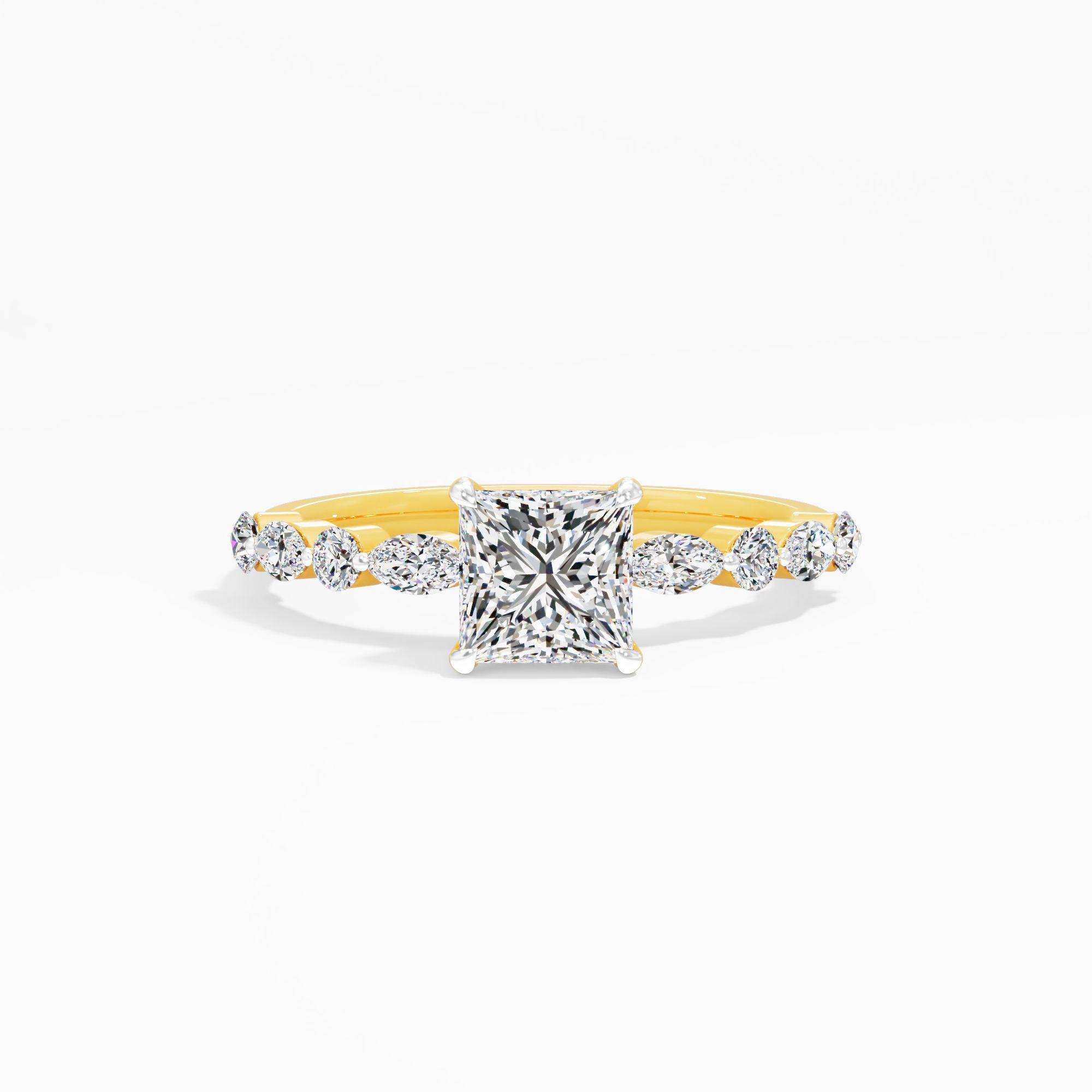 Snowpetal Glint Solitaire Engagement Ring