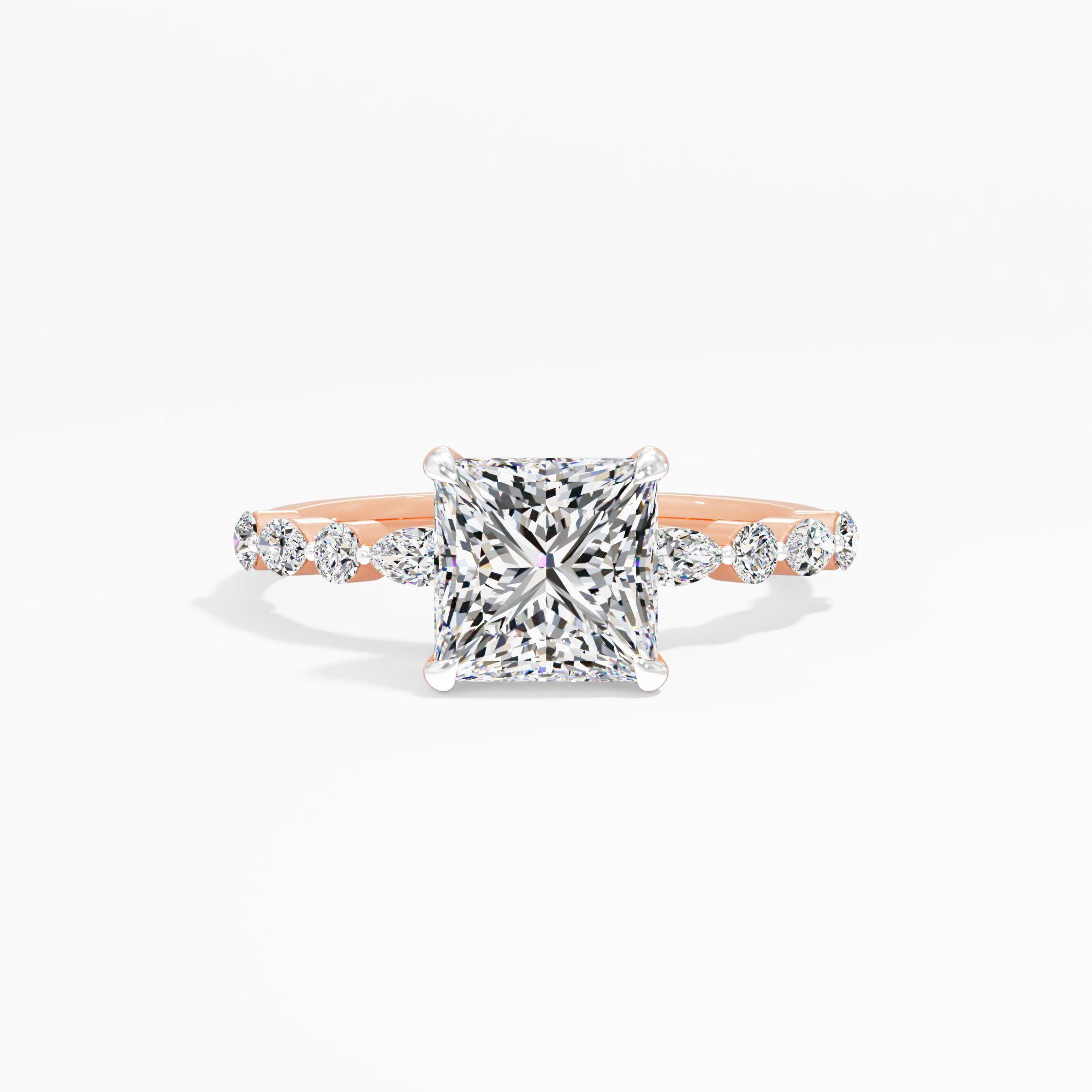 Snowpetal Glint Solitaire Engagement Ring