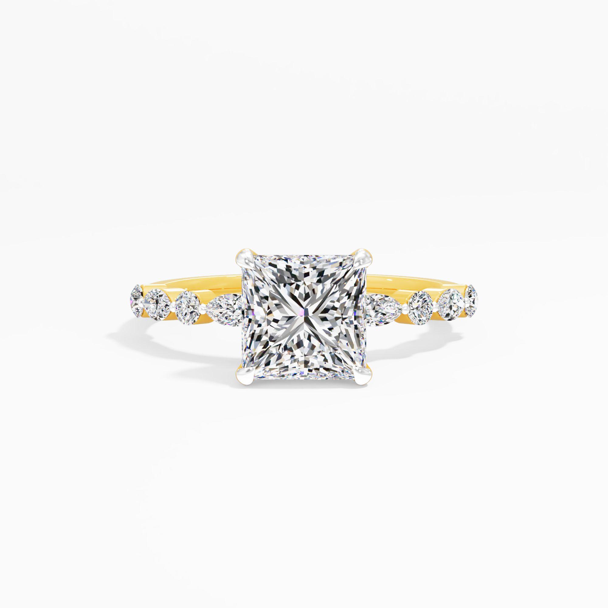 Snowpetal Glint Solitaire Engagement Ring