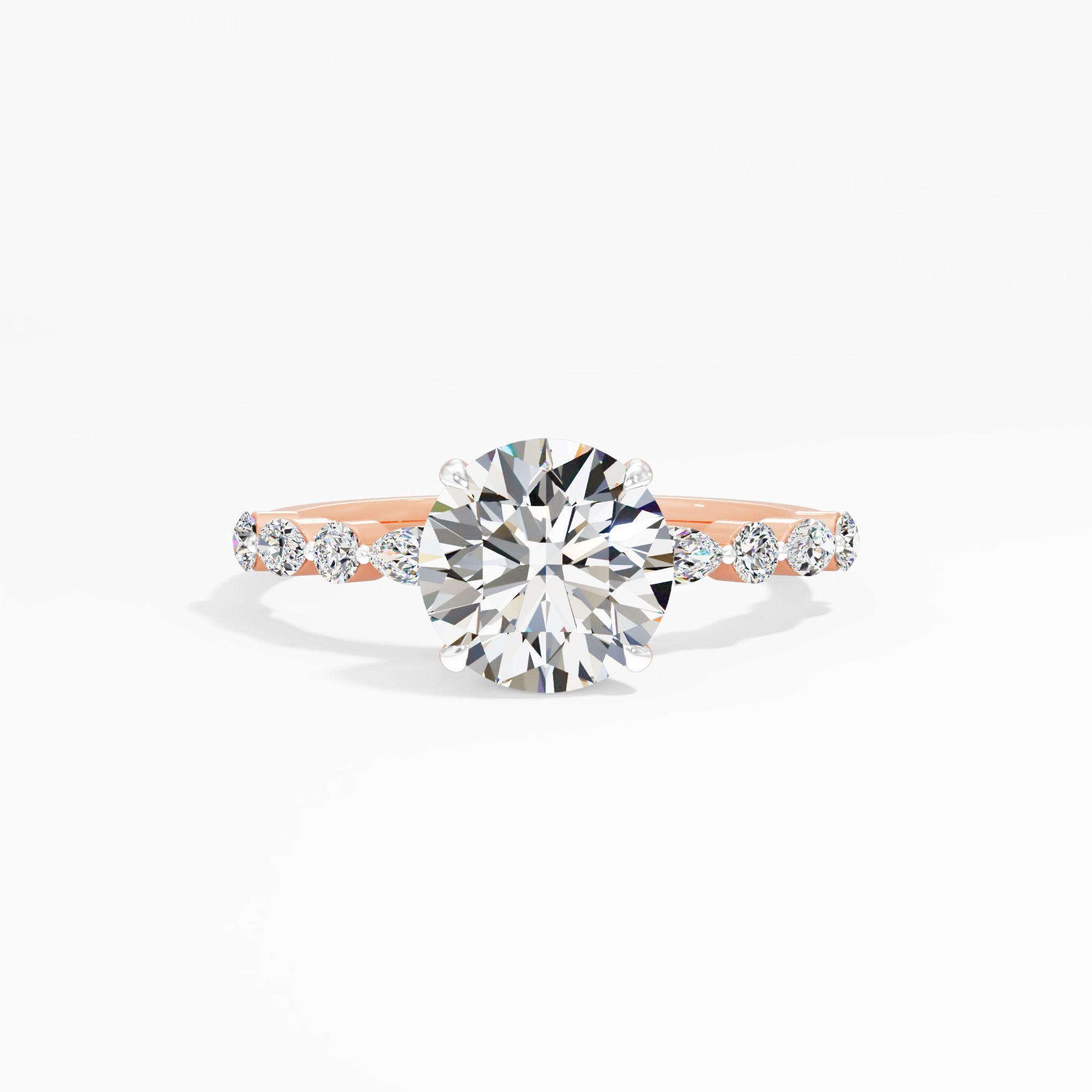 Snowpetal Glint Solitaire Engagement Ring
