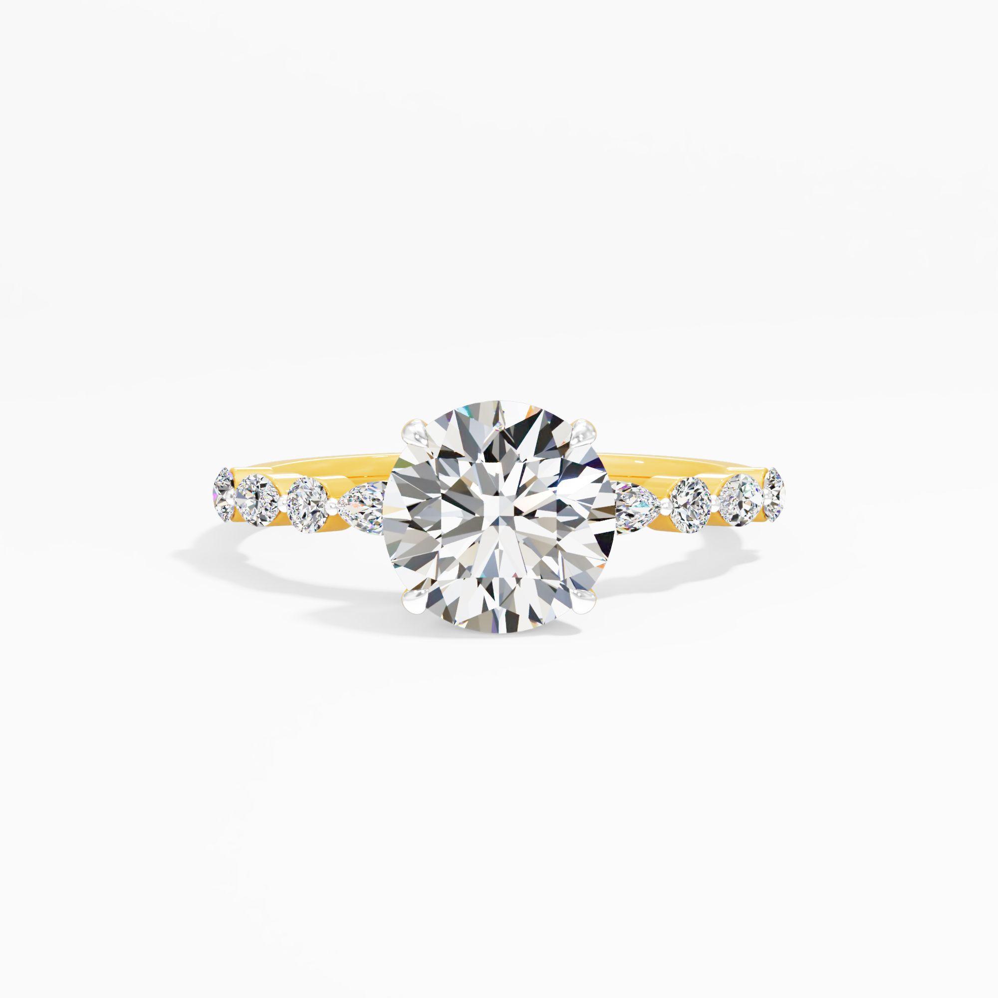 Snowpetal Glint Solitaire Engagement Ring
