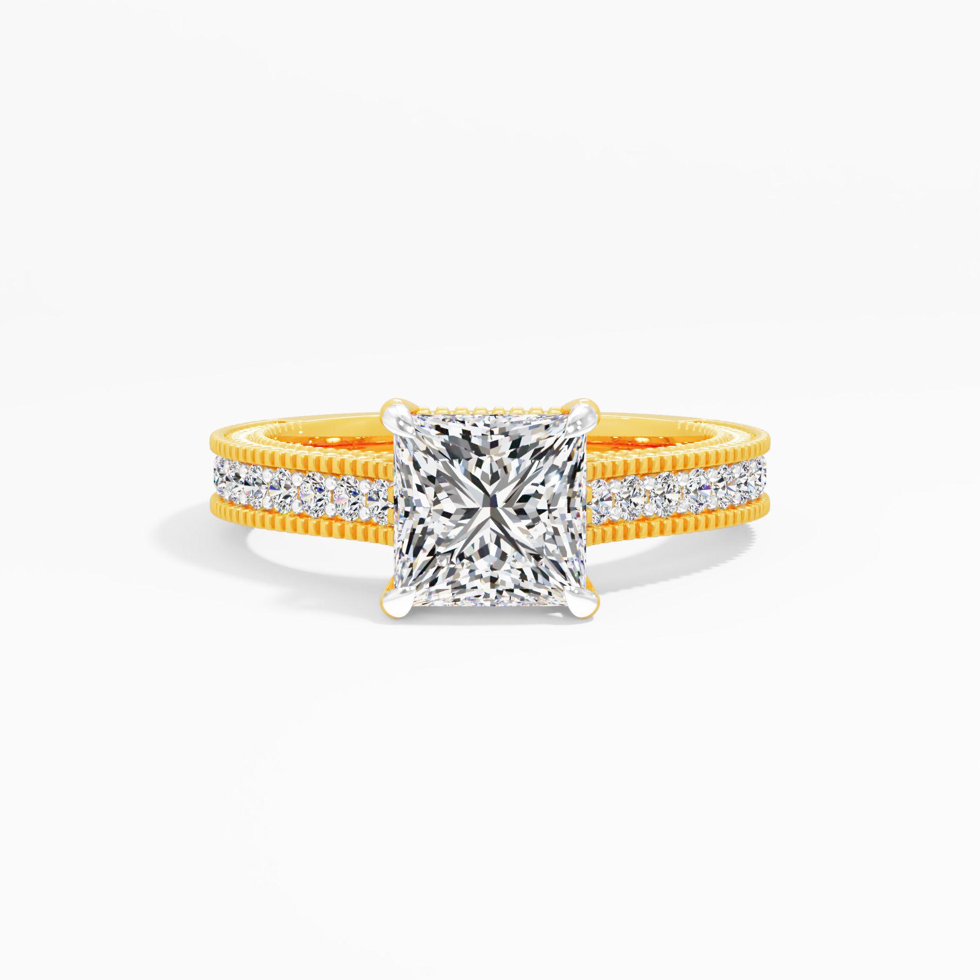 Saffron Wink Solitaire Engagement Ring