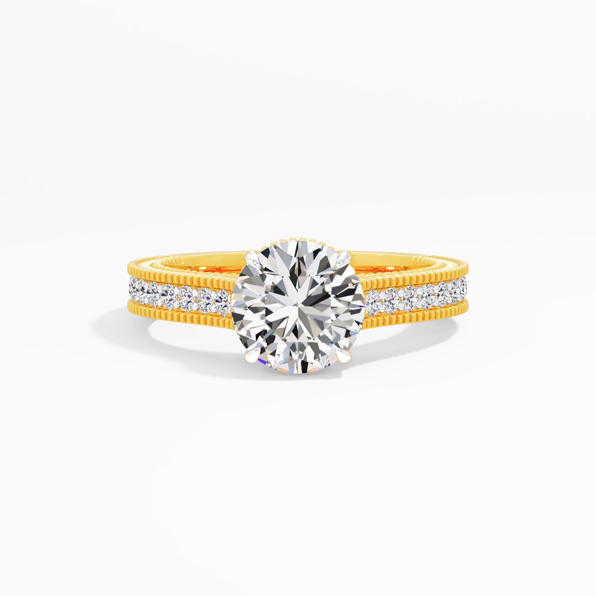 Saffron Wink Solitaire Engagement Ring