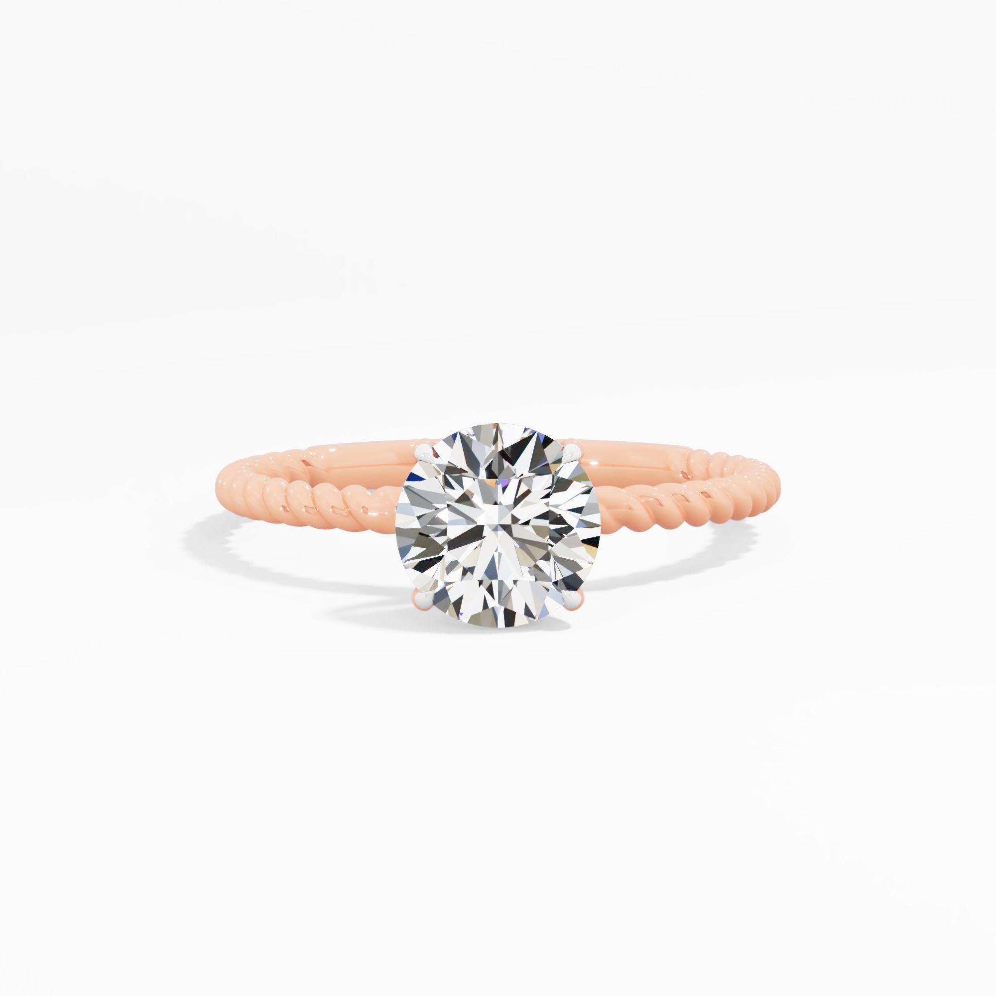 Twist and Turn Solitaire Engagement Ring