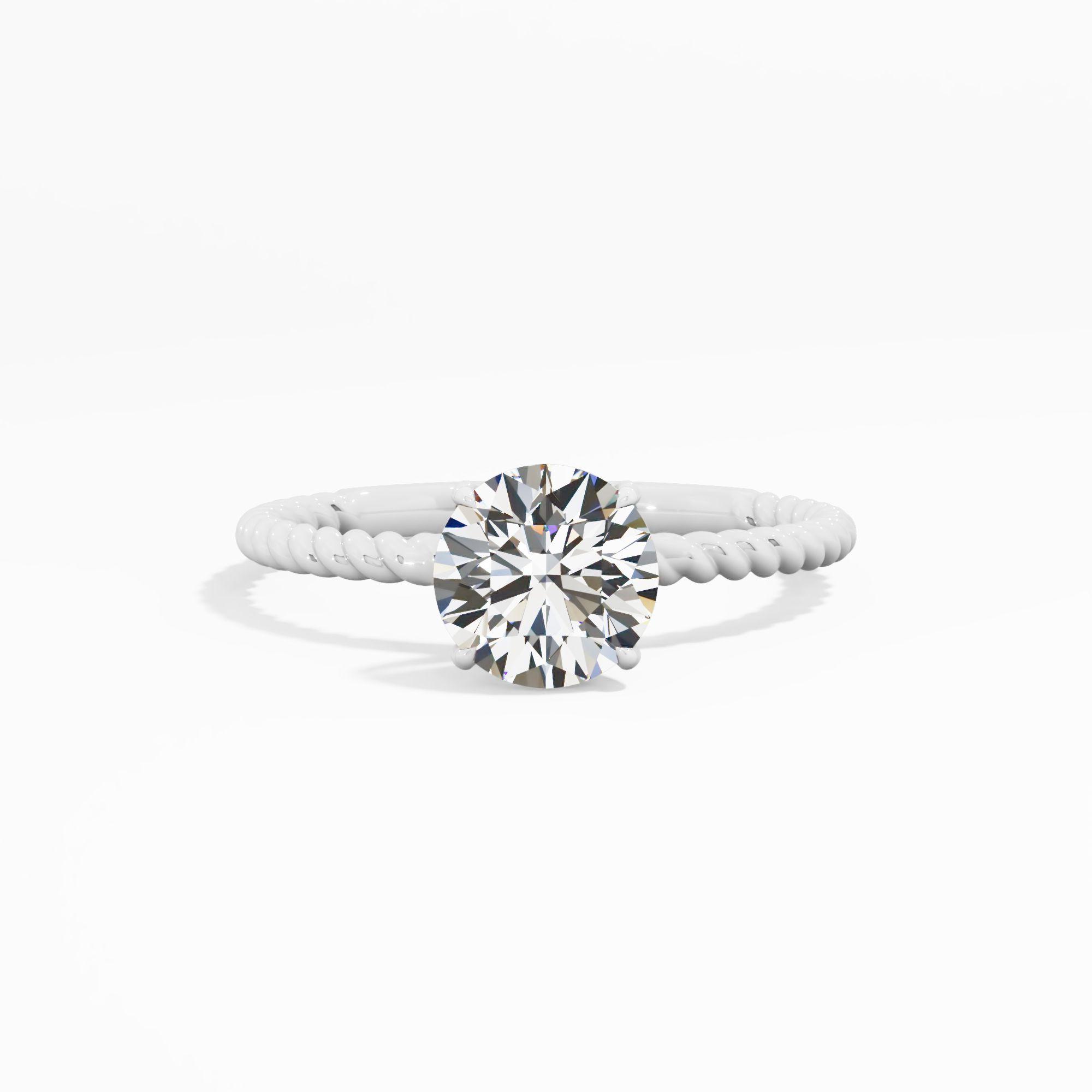Twist and Turn Solitaire Engagement Ring