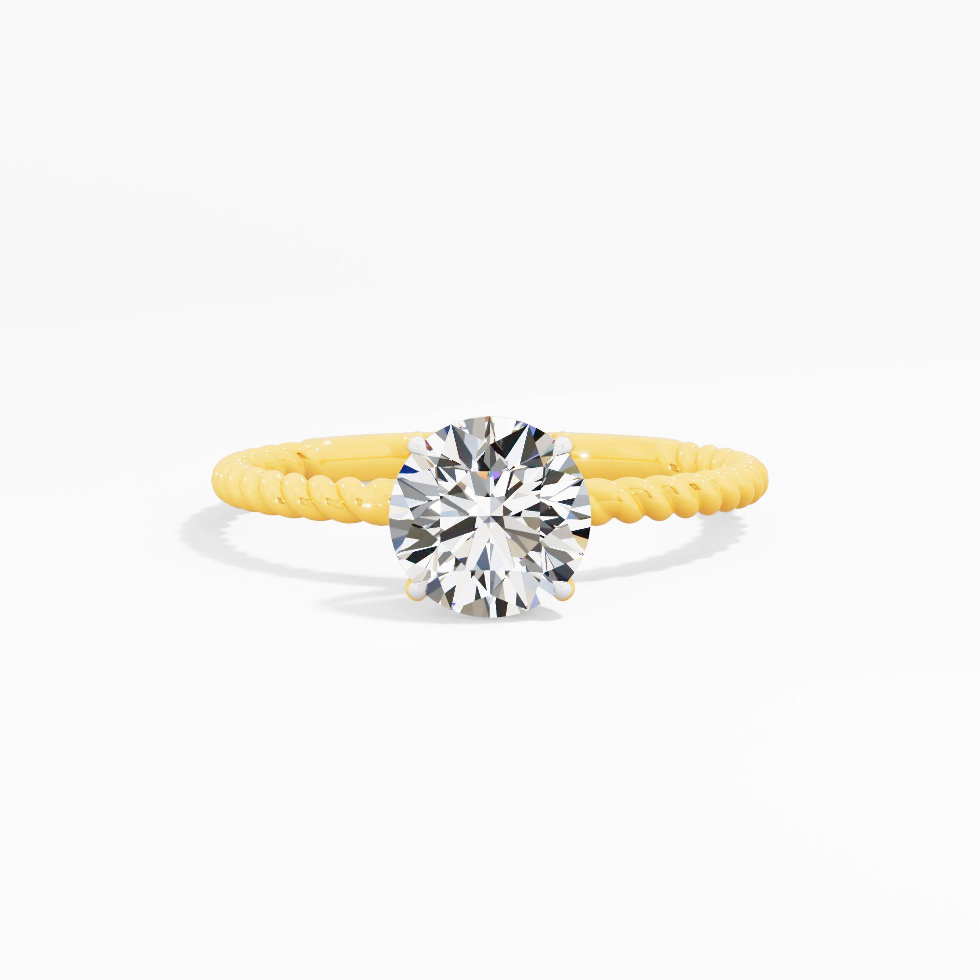 Twist and Turn Solitaire Engagement Ring