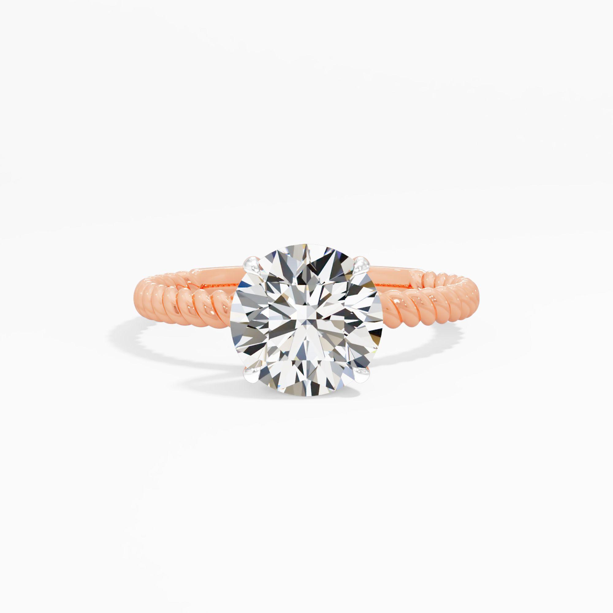 Twist and Turn Solitaire Engagement Ring