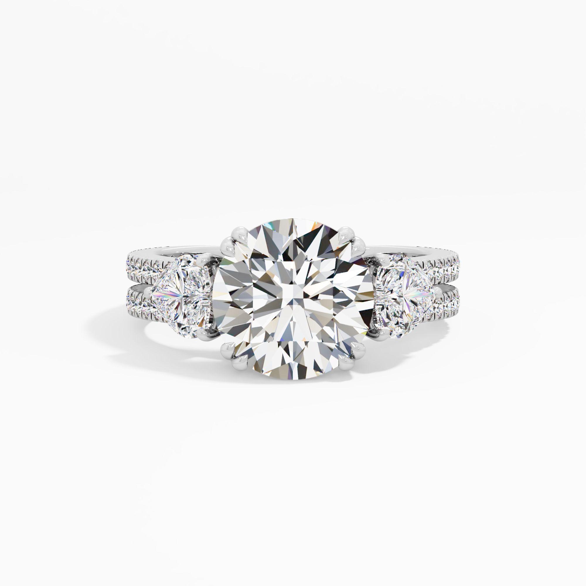 Hazymoon Snap 3 Stone Engagement Ring