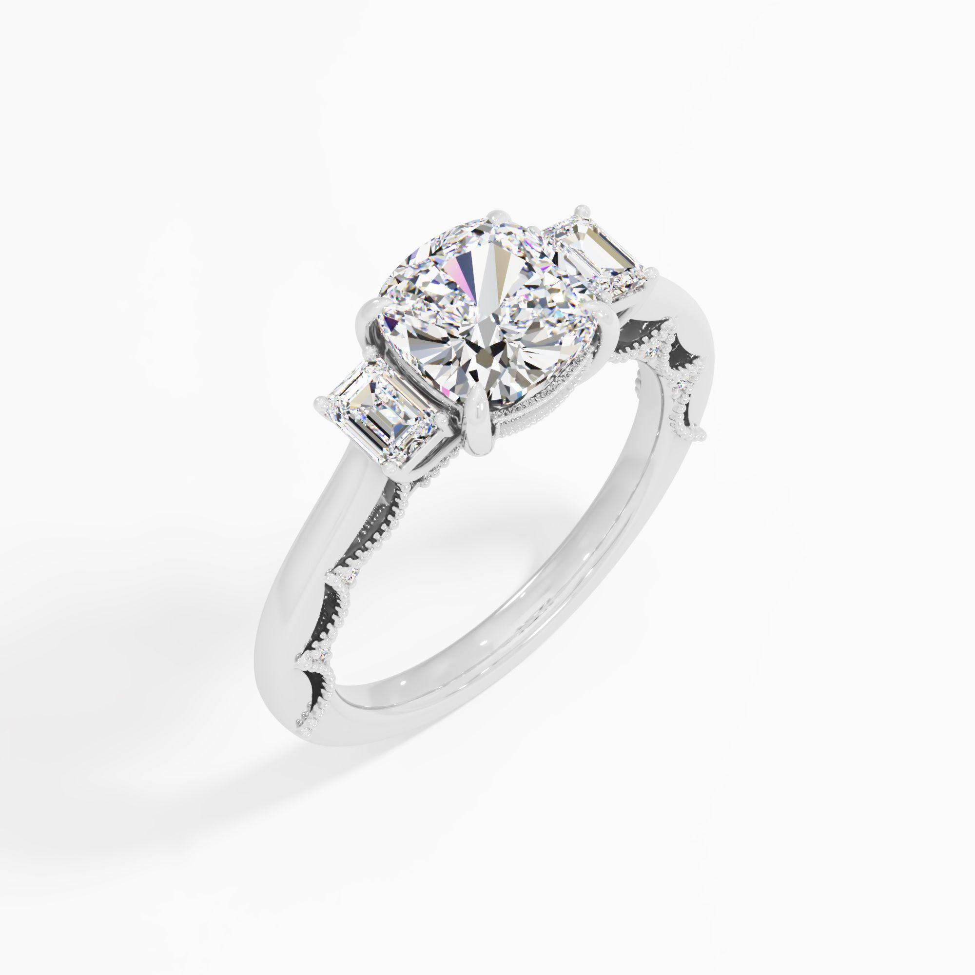 Cherrydrop Beam 3 Stone Engagement Ring