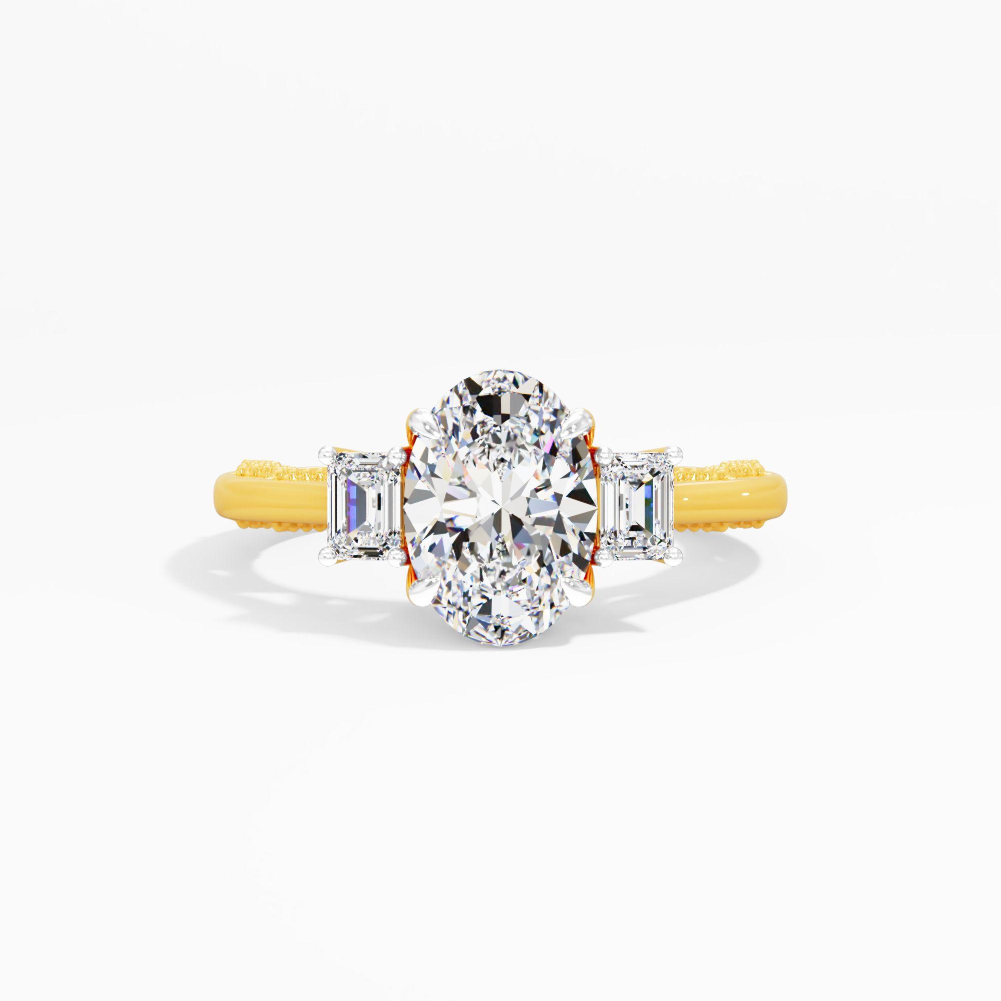 Cherrydrop Beam 3 Stone Engagement Ring