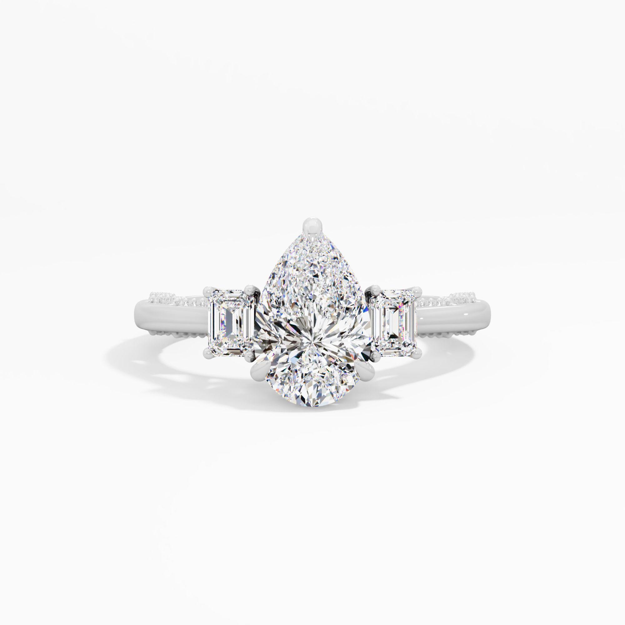 Cherrydrop Beam 3 Stone Engagement Ring
