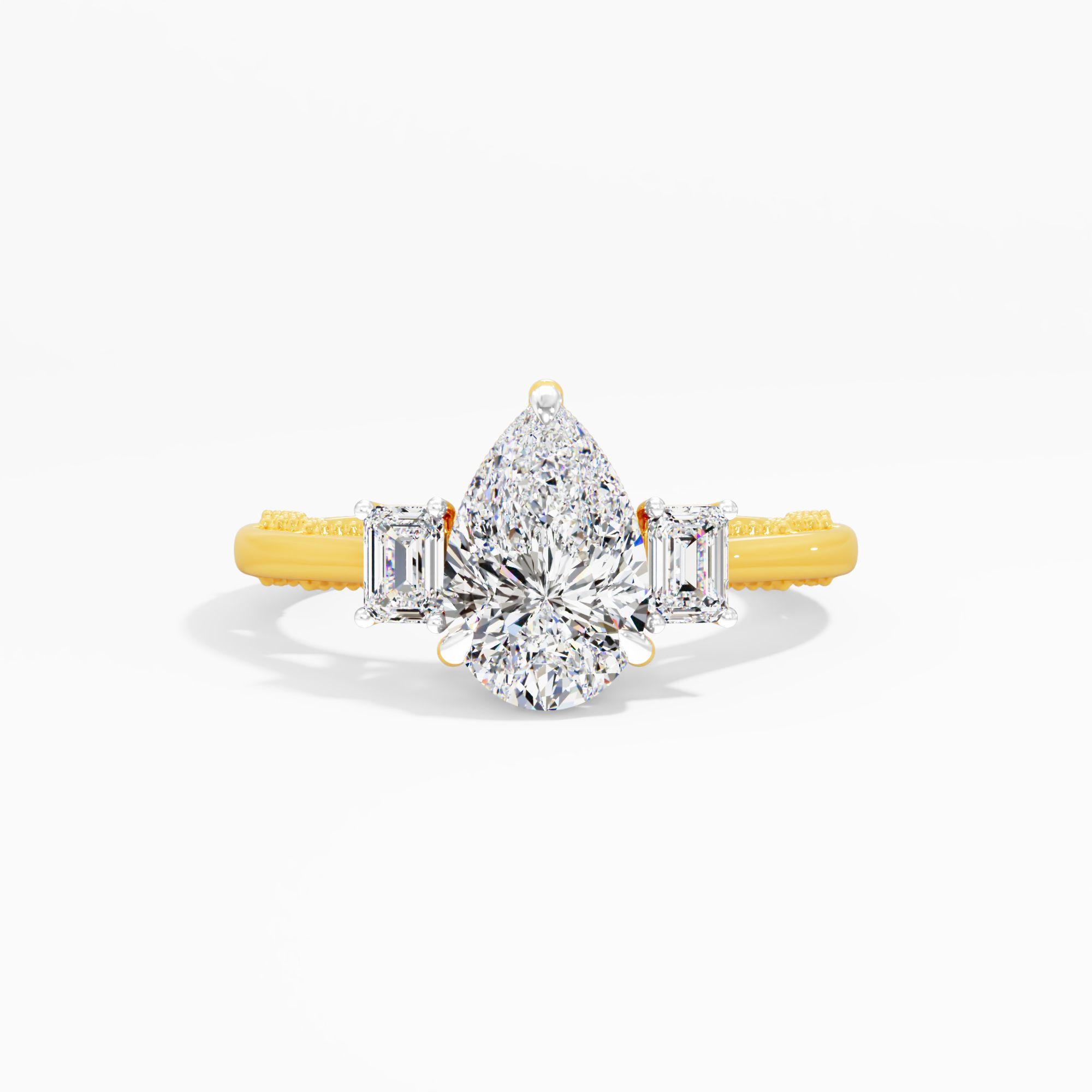 Cherrydrop Beam 3 Stone Engagement Ring
